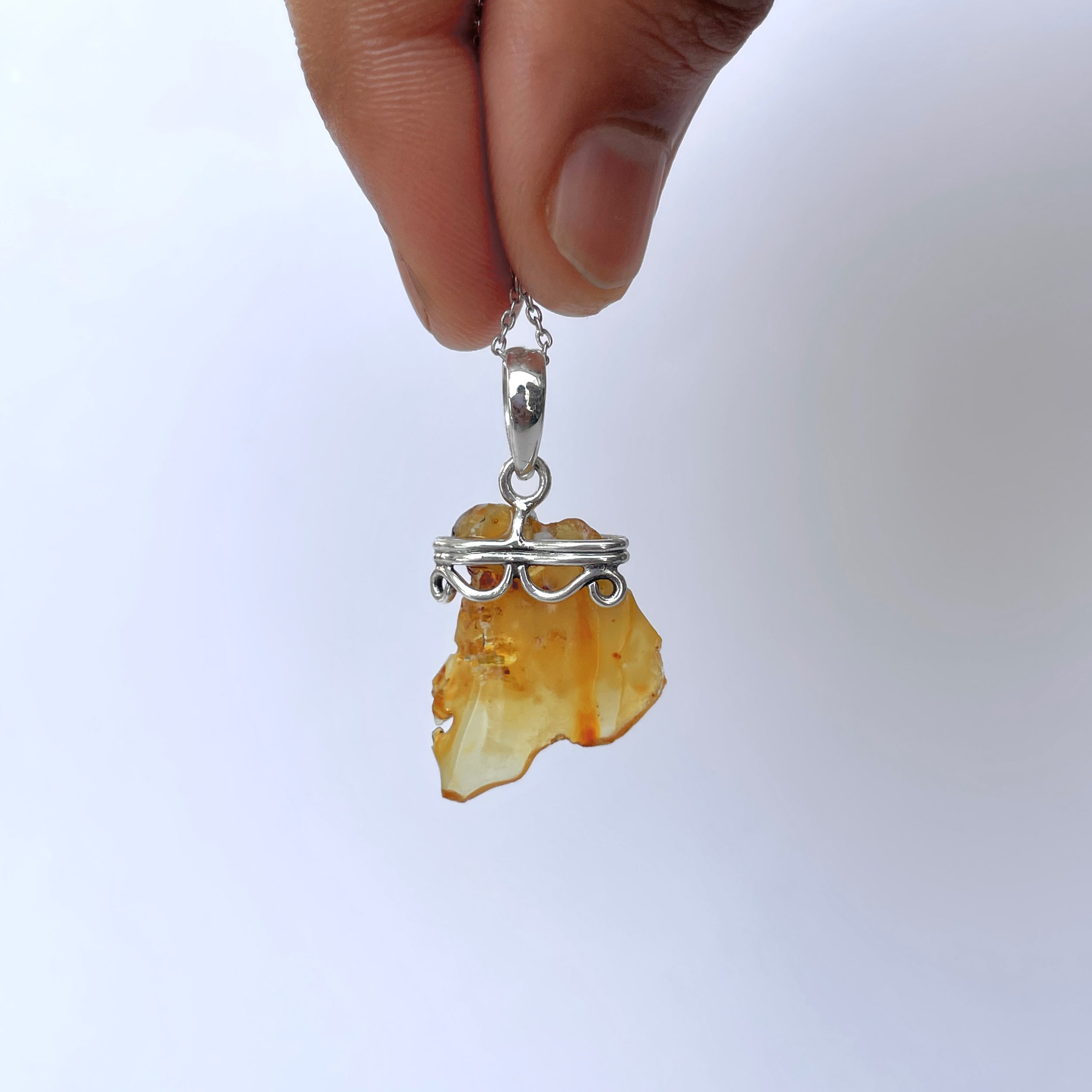 Amber Pendant-(AMB-P-55.)