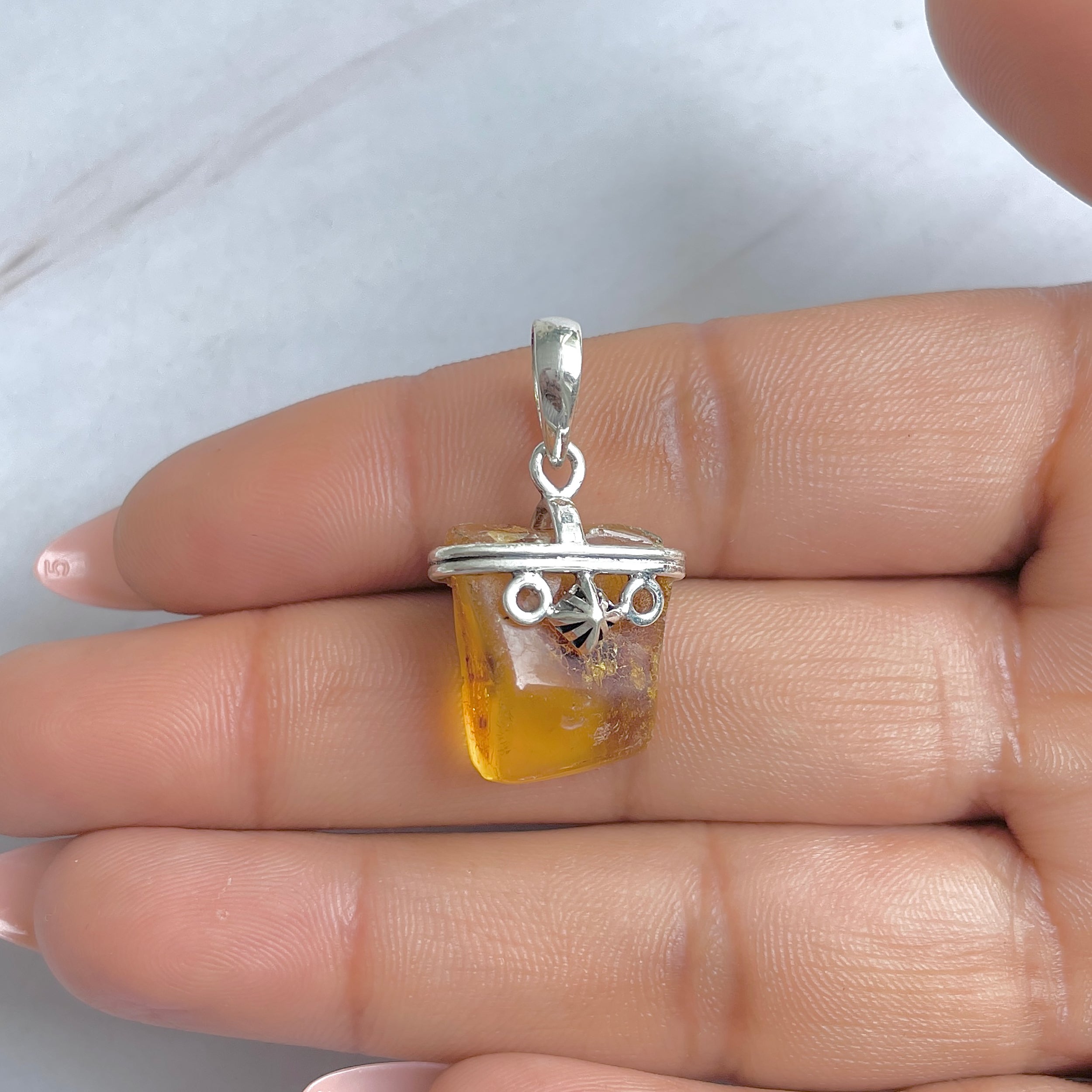 Amber Pendant-(AMB-P-56.)