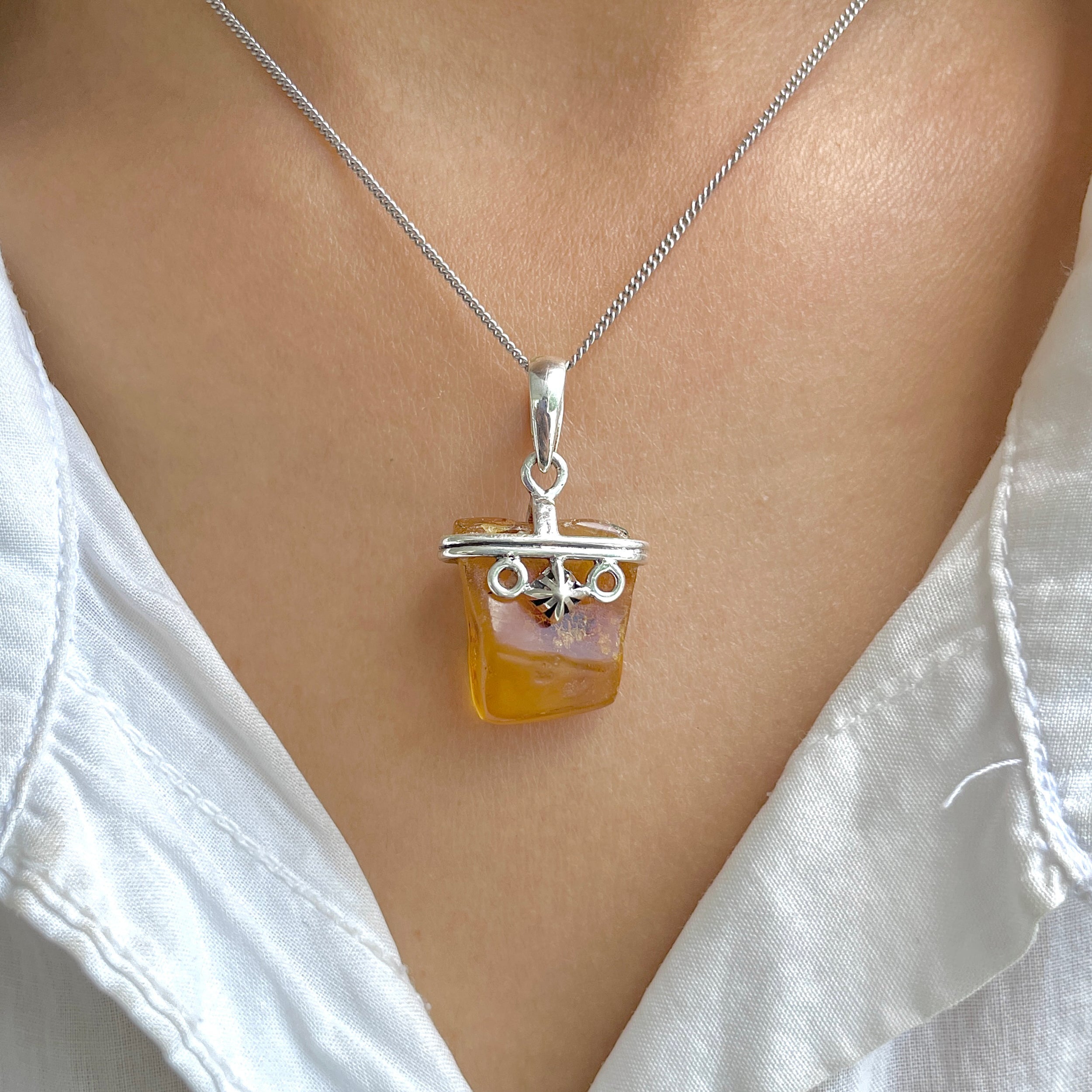 Amber Pendant-(AMB-P-56.)