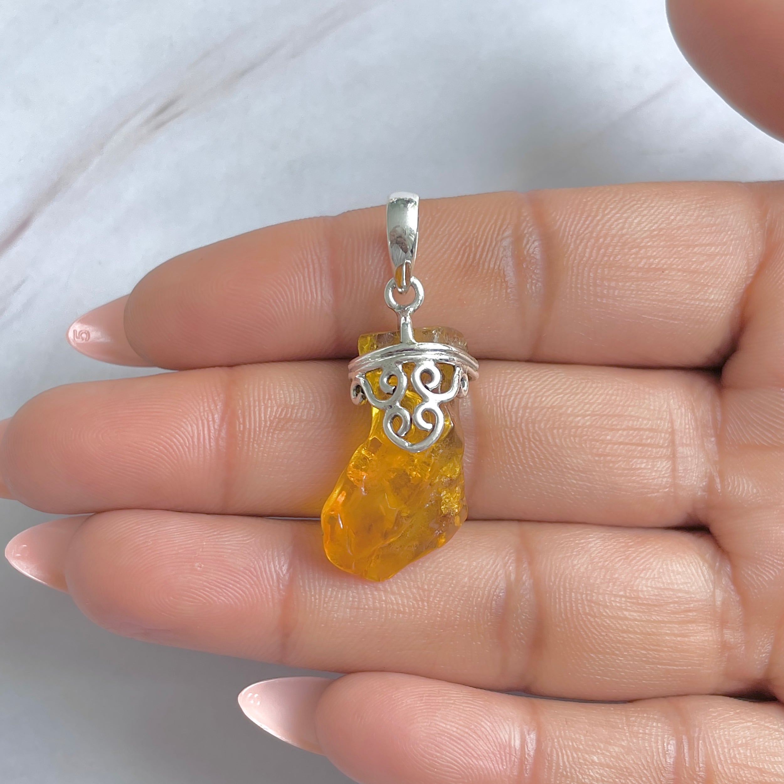 Amber Pendant-(AMB-P-57.)