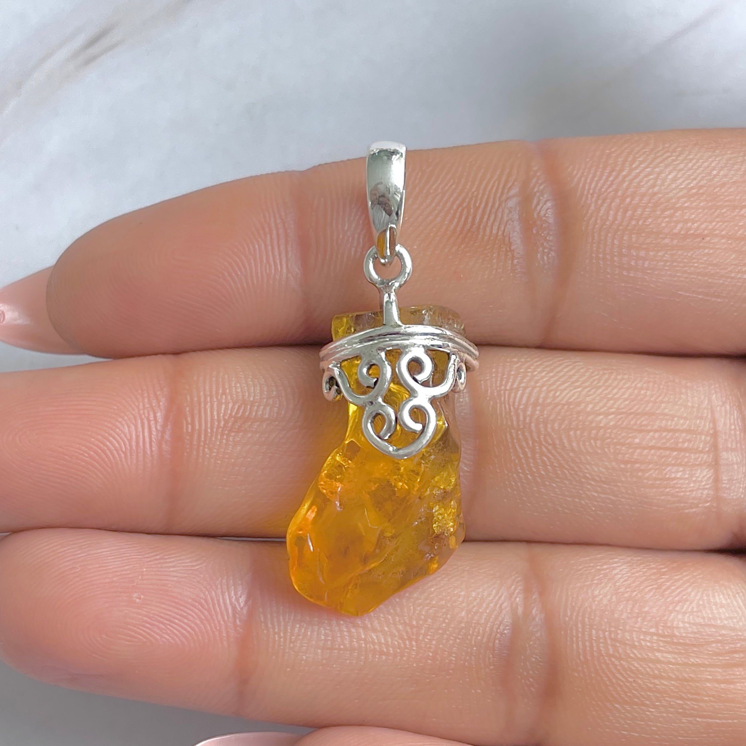 Amber Pendant-(AMB-P-57.)