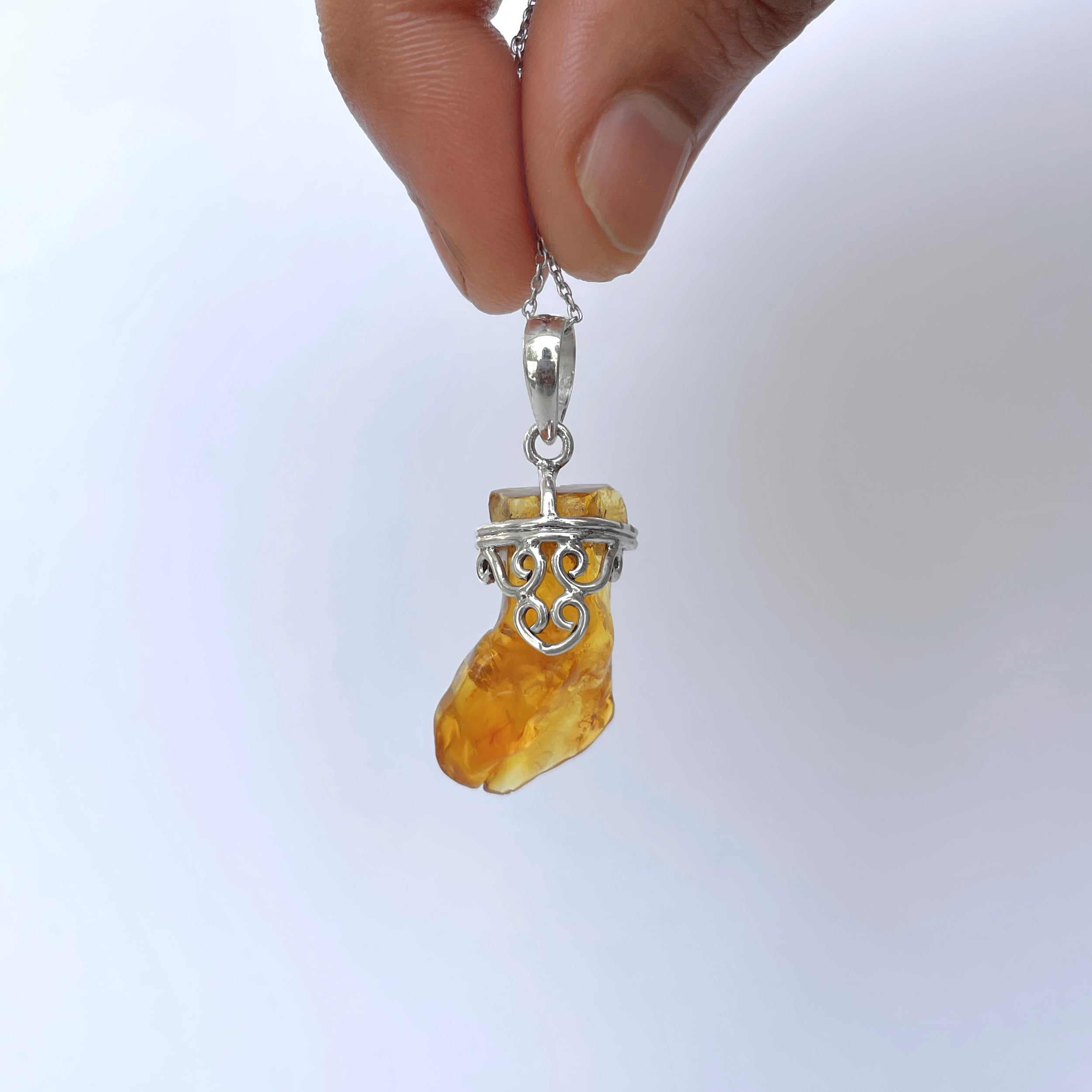 Amber Pendant-(AMB-P-57.)