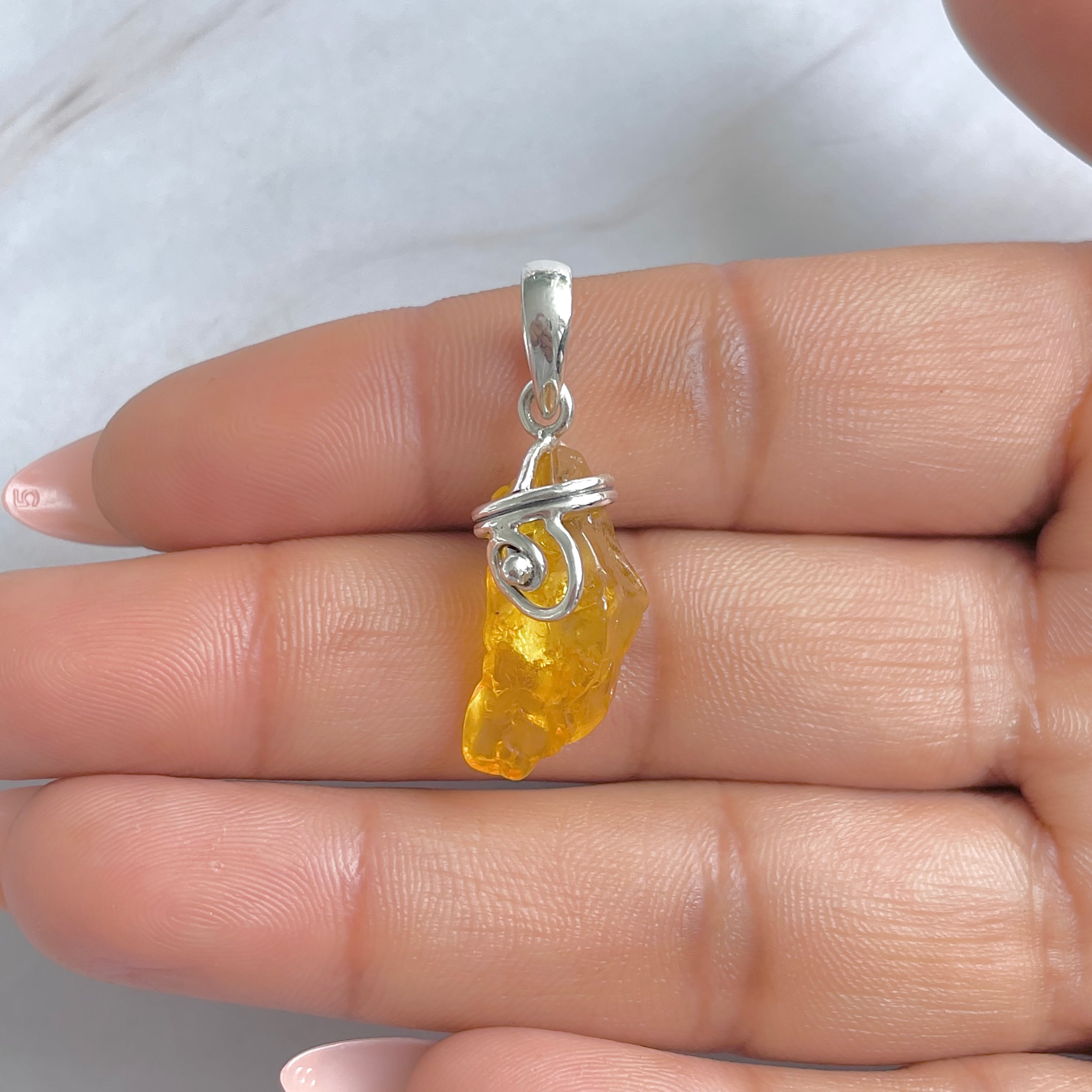 Amber Pendant-(AMB-P-58.)