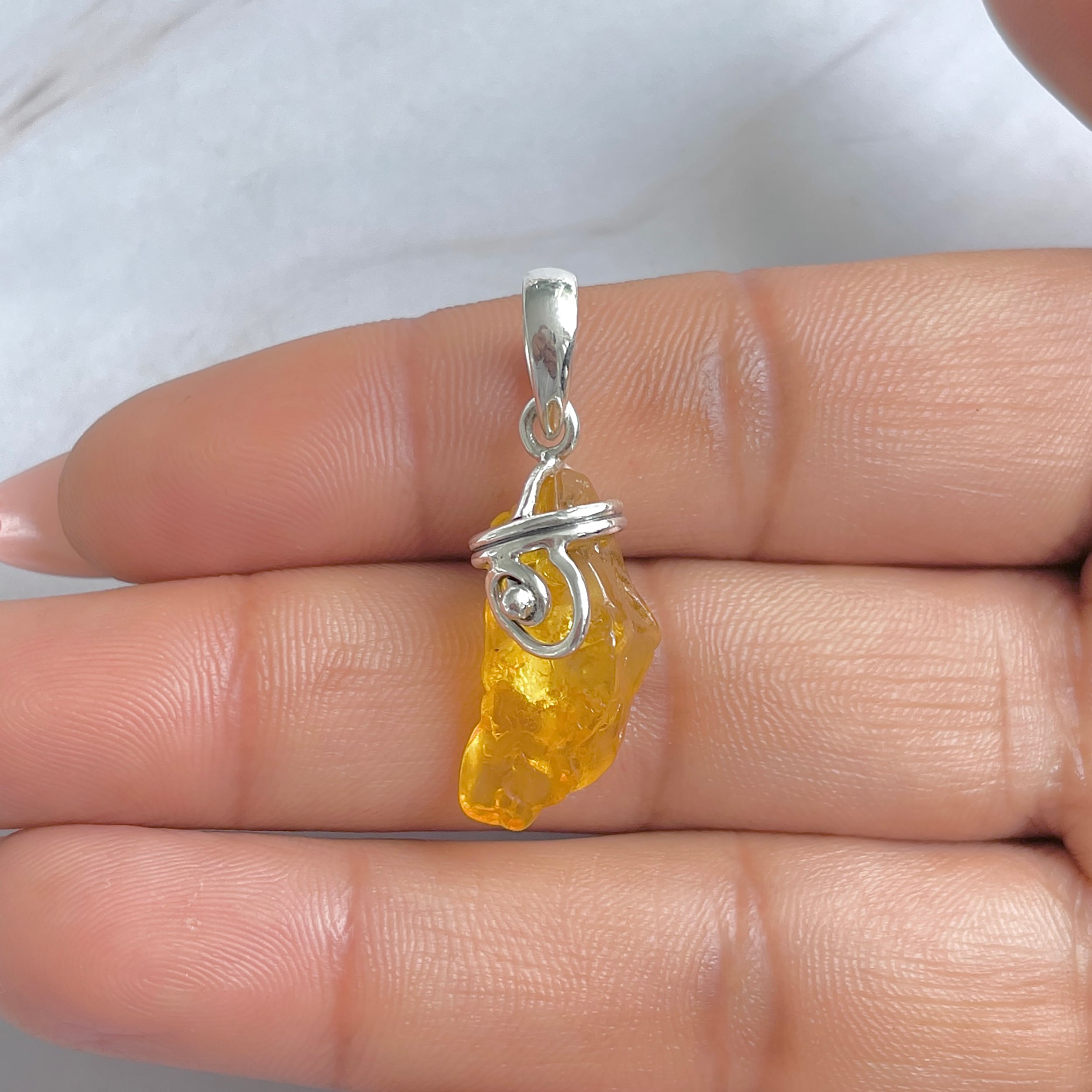 Amber Pendant-(AMB-P-58.)
