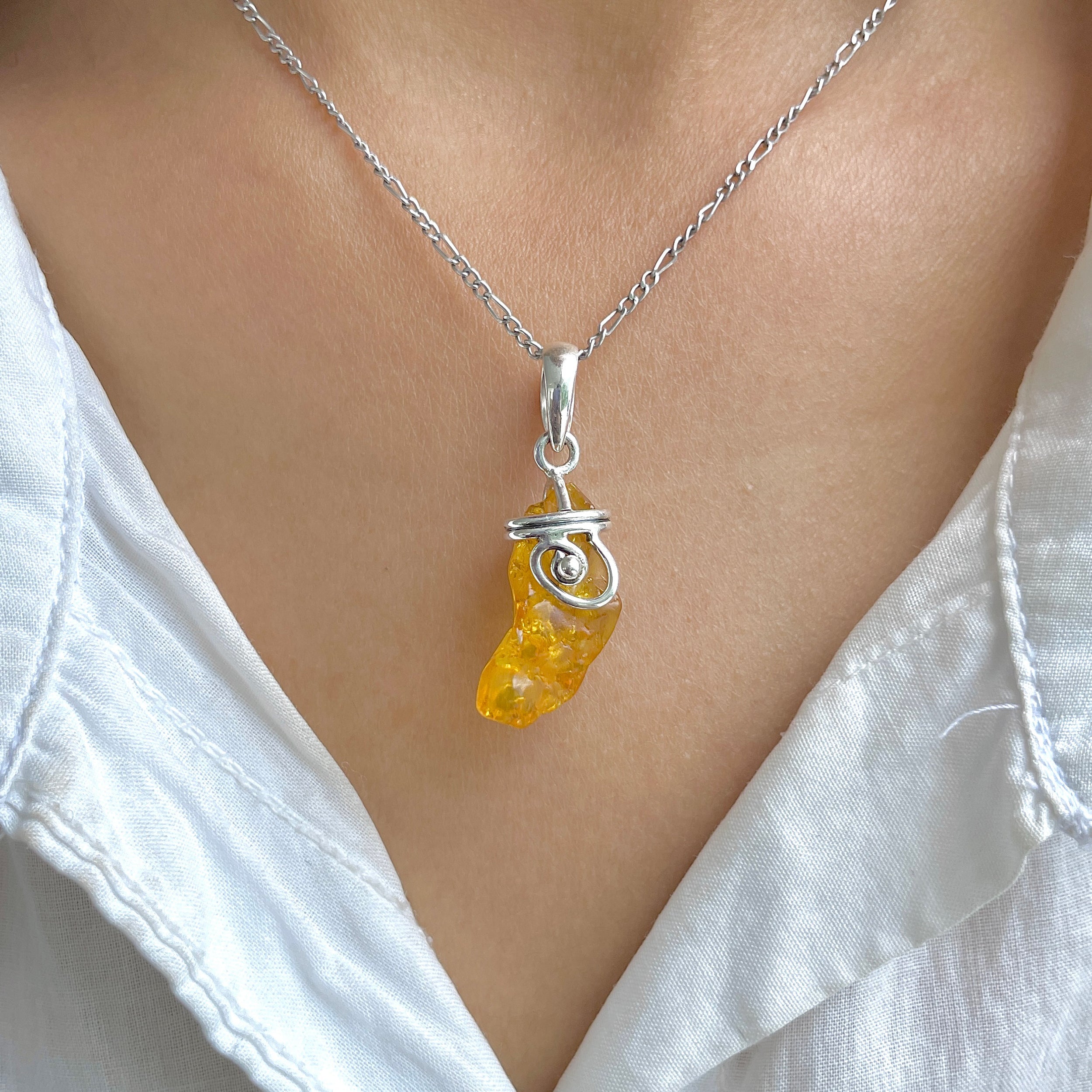 Amber Pendant-(AMB-P-58.)