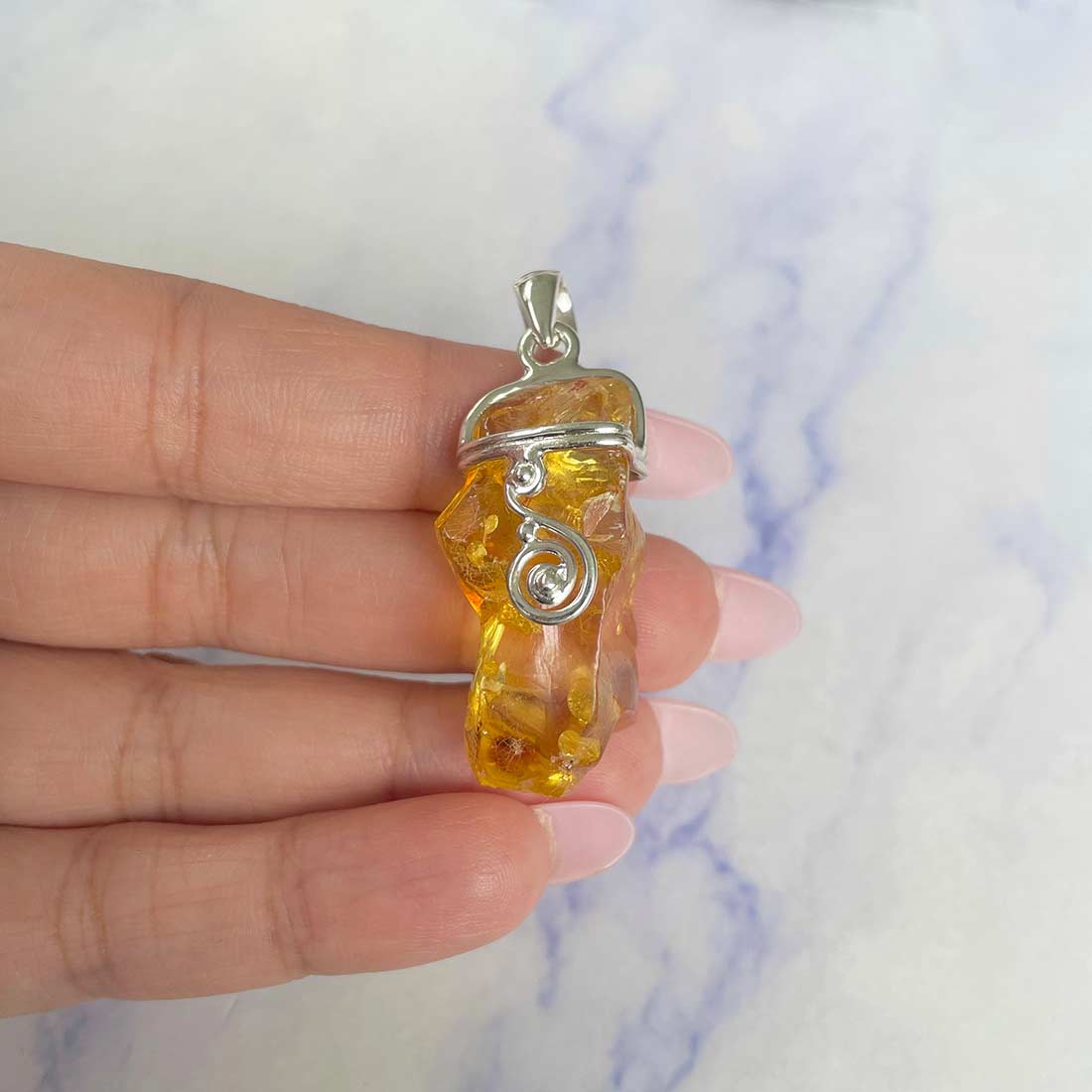 Amber Pendant-(AMB-P-6.)
