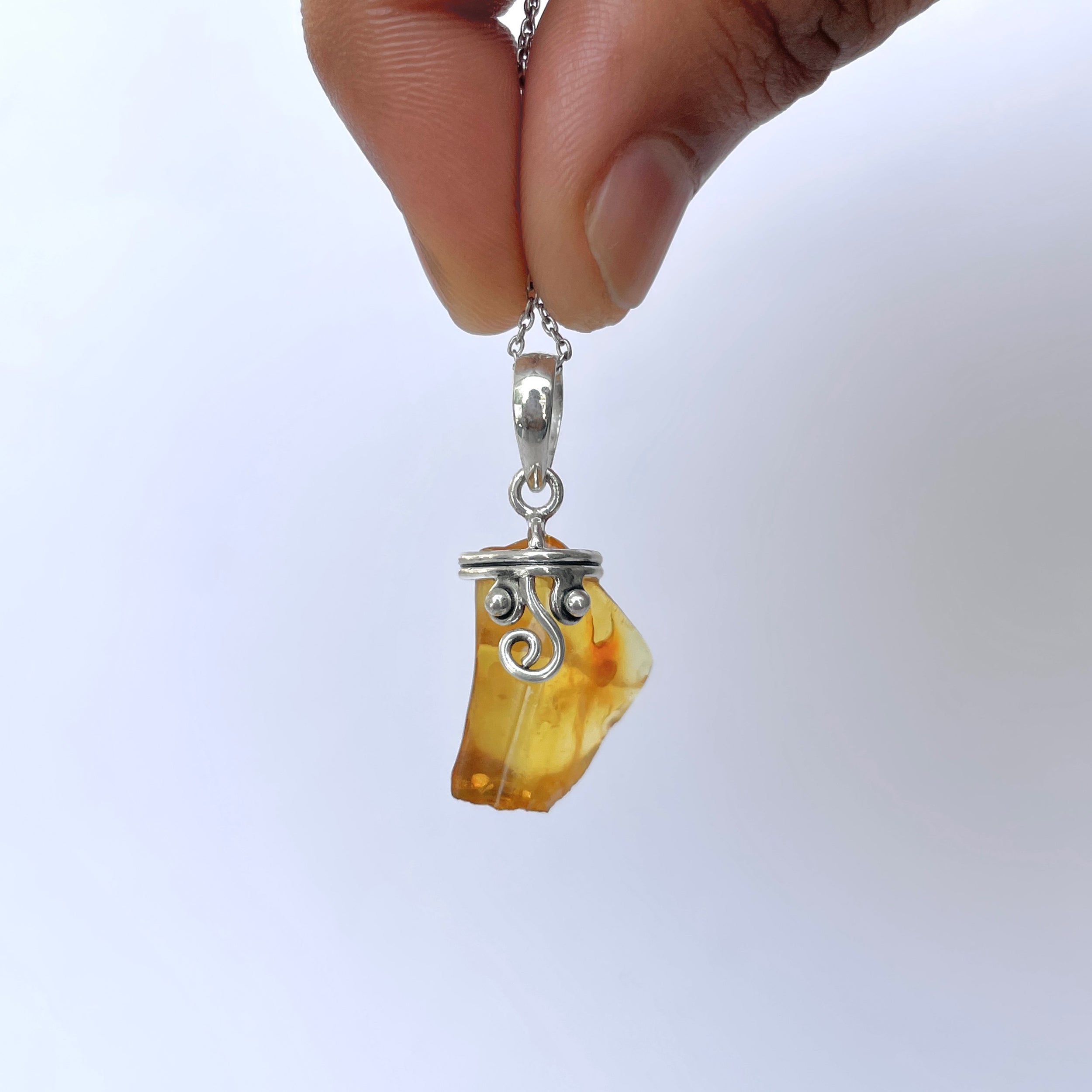 Amber Pendant-(AMB-P-61.)