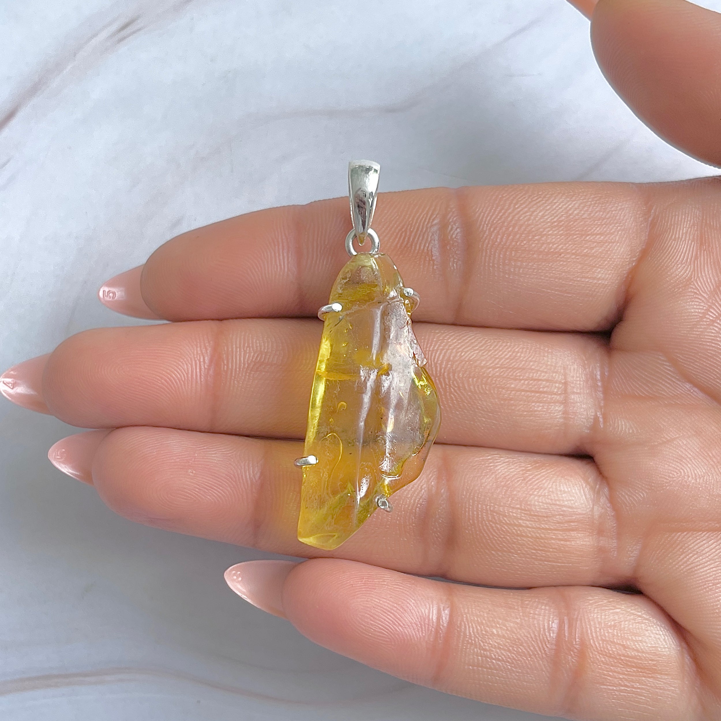 Amber Pendant-(AMB-P-63.)