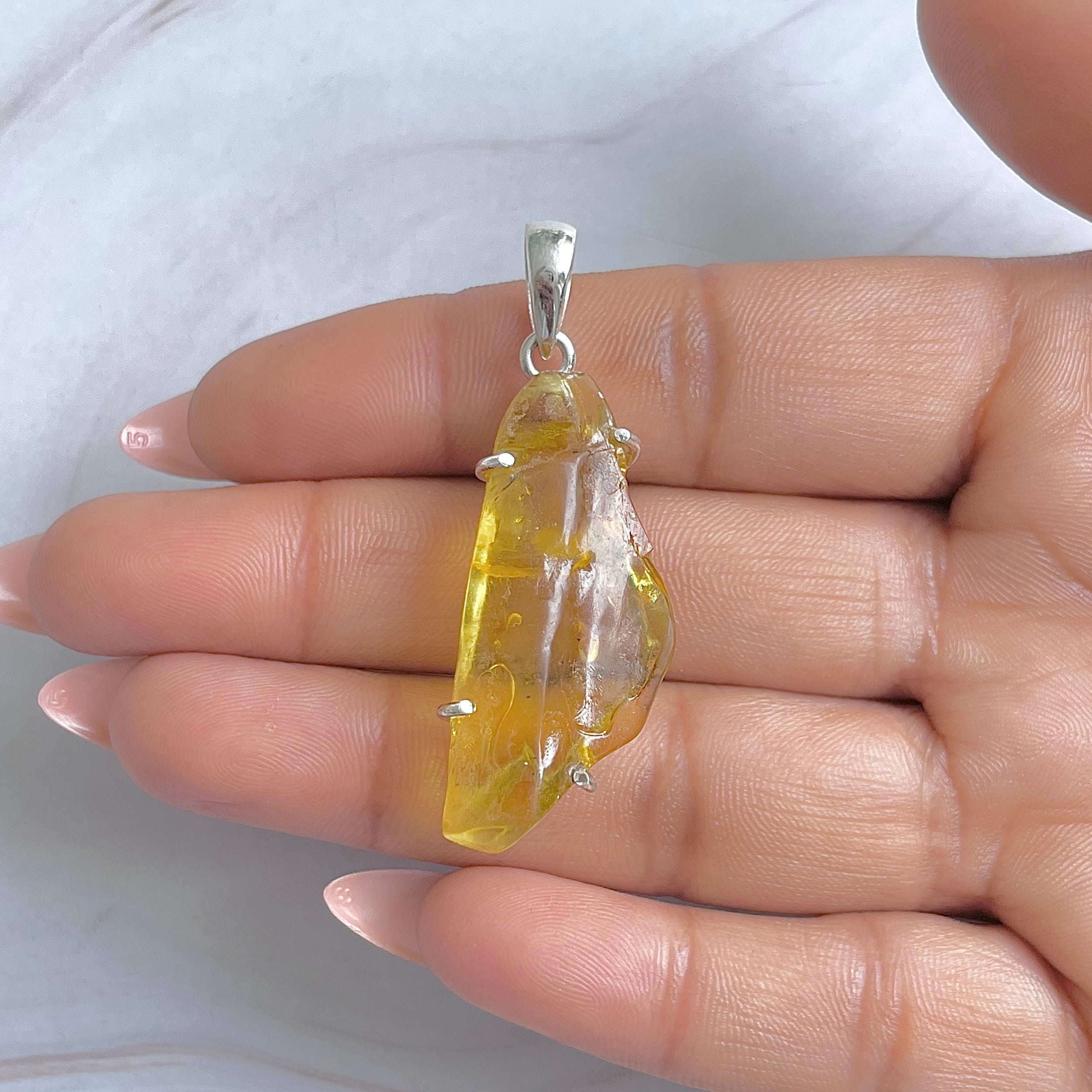Amber Pendant-(AMB-P-63.)