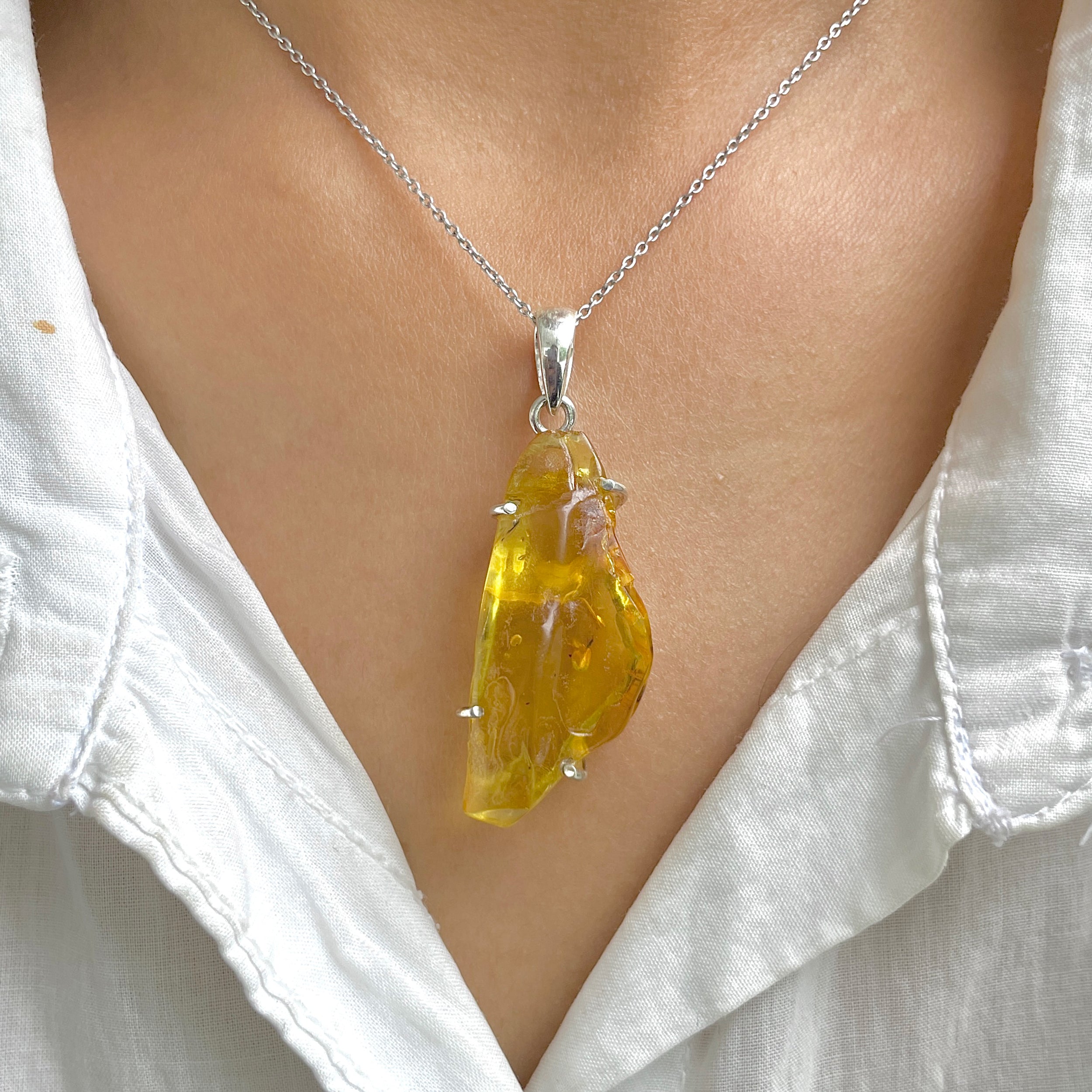 Amber Pendant-(AMB-P-63.)