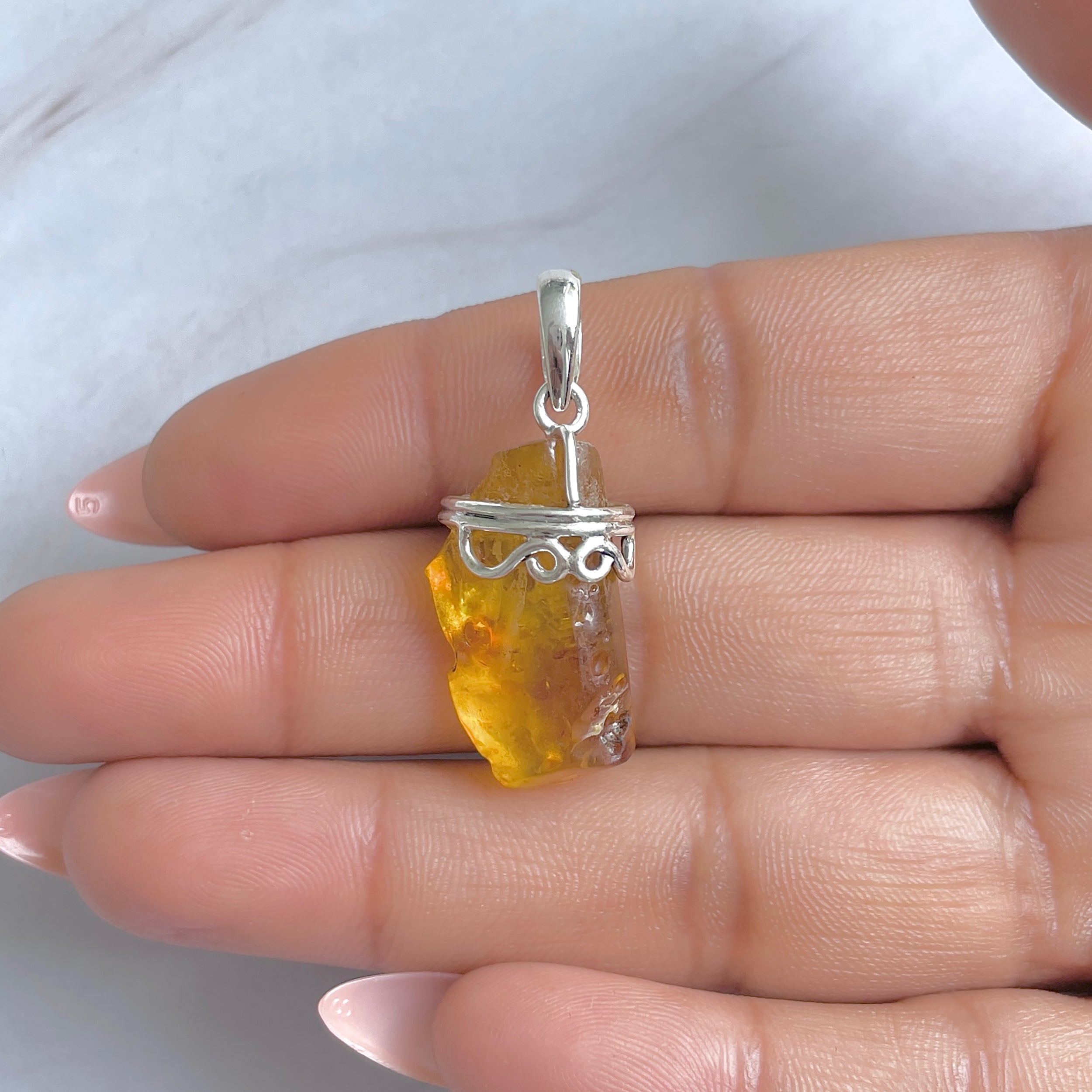 Amber Pendant-(AMB-P-64.)