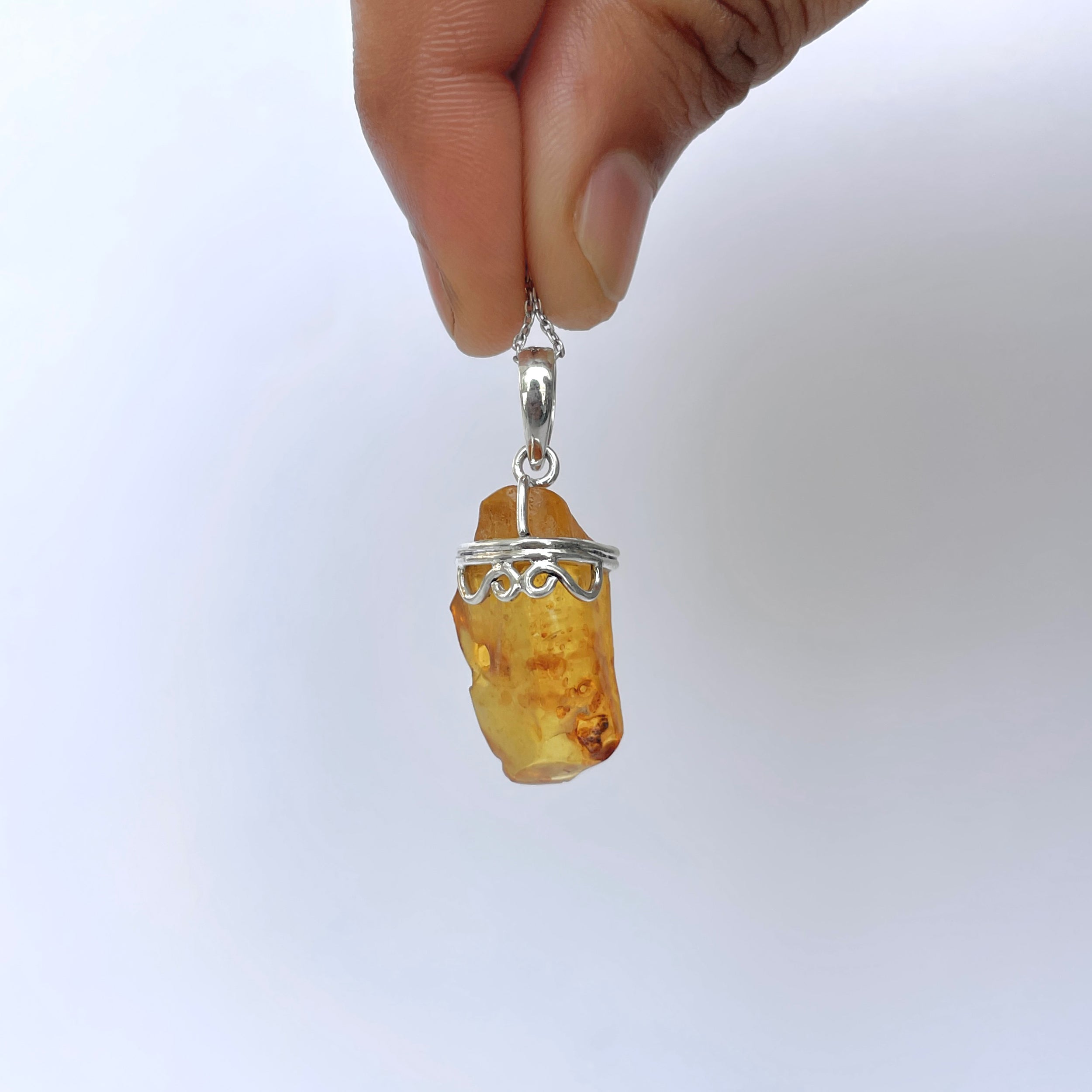 Amber Pendant-(AMB-P-64.)