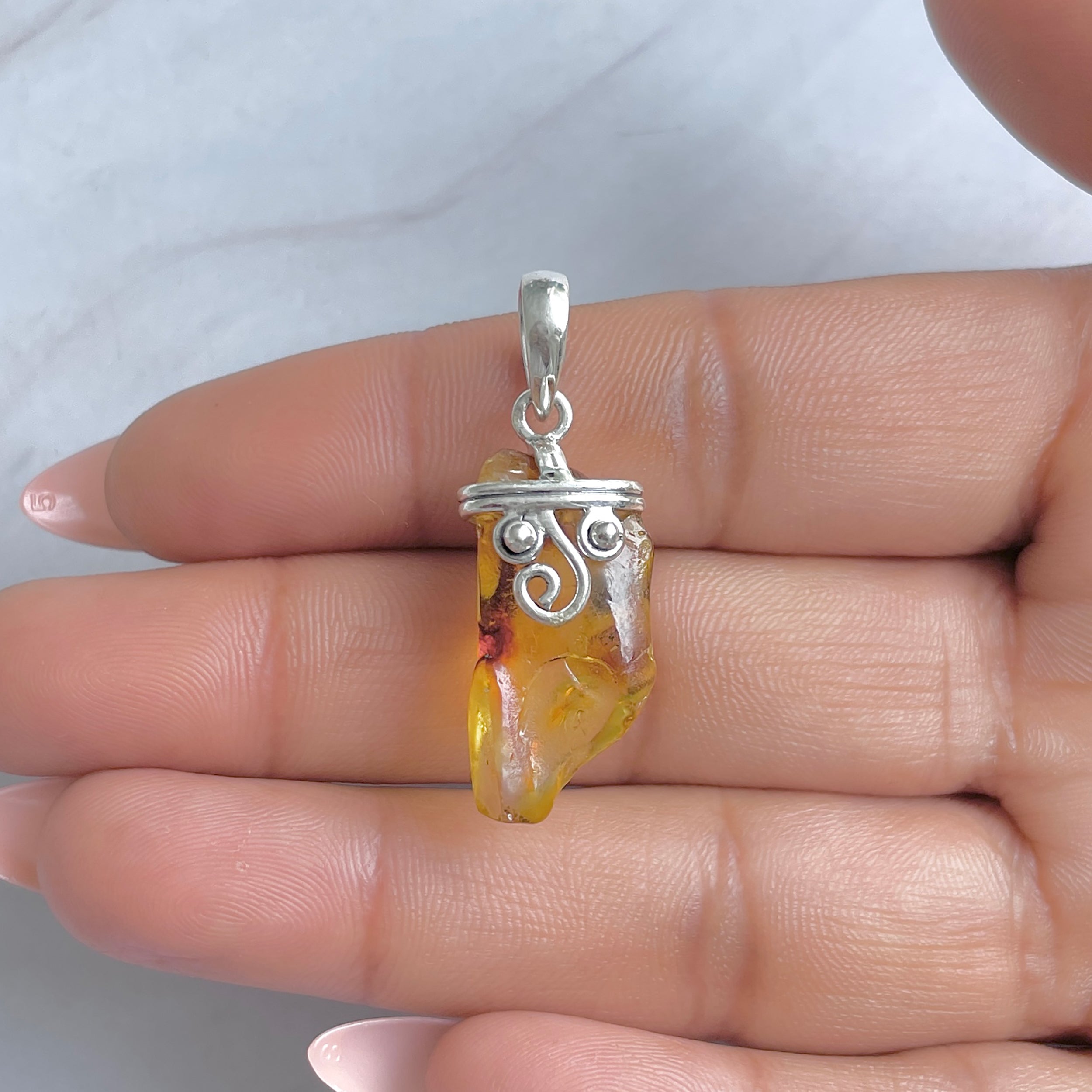 Amber Pendant-(AMB-P-65.)