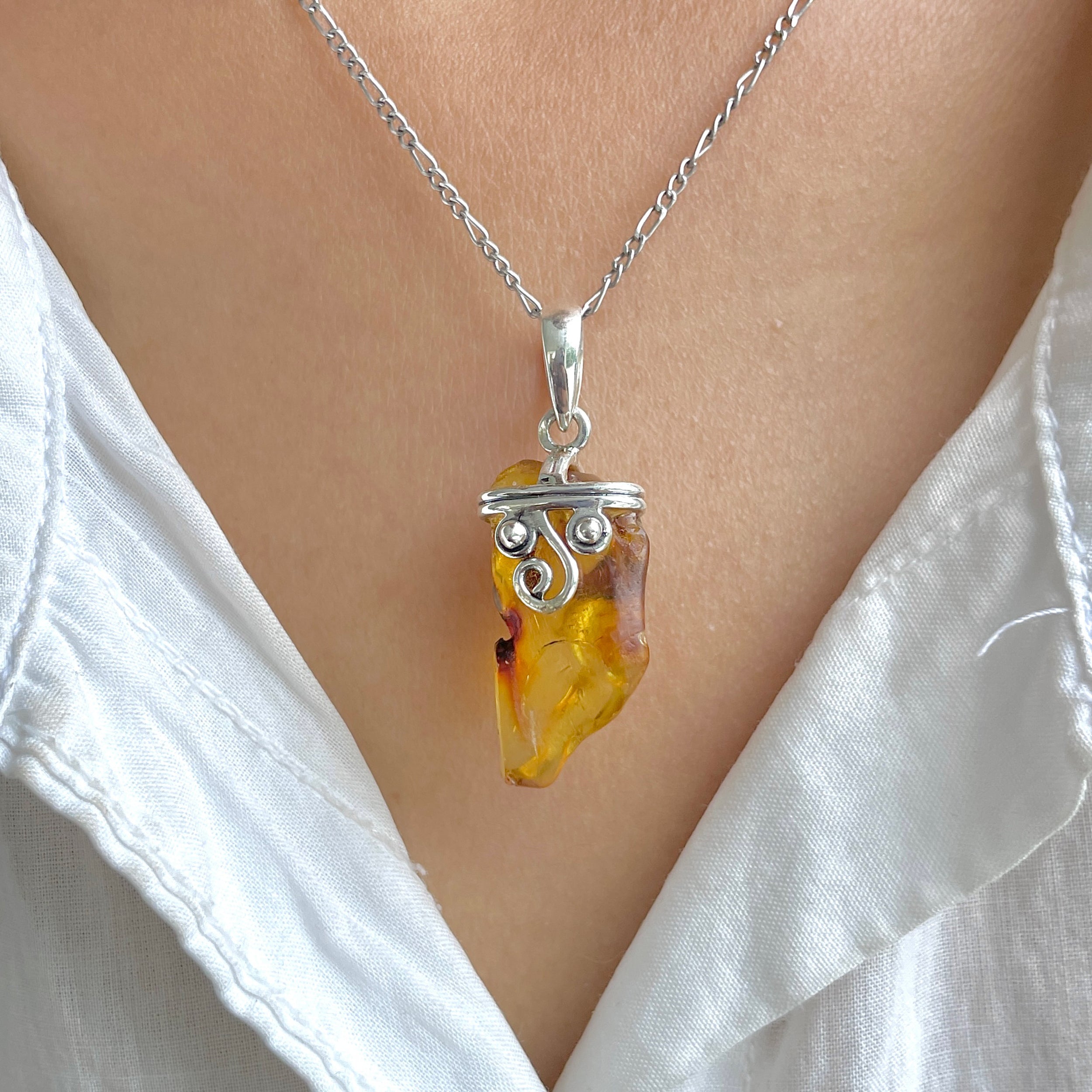 Amber Pendant-(AMB-P-65.)