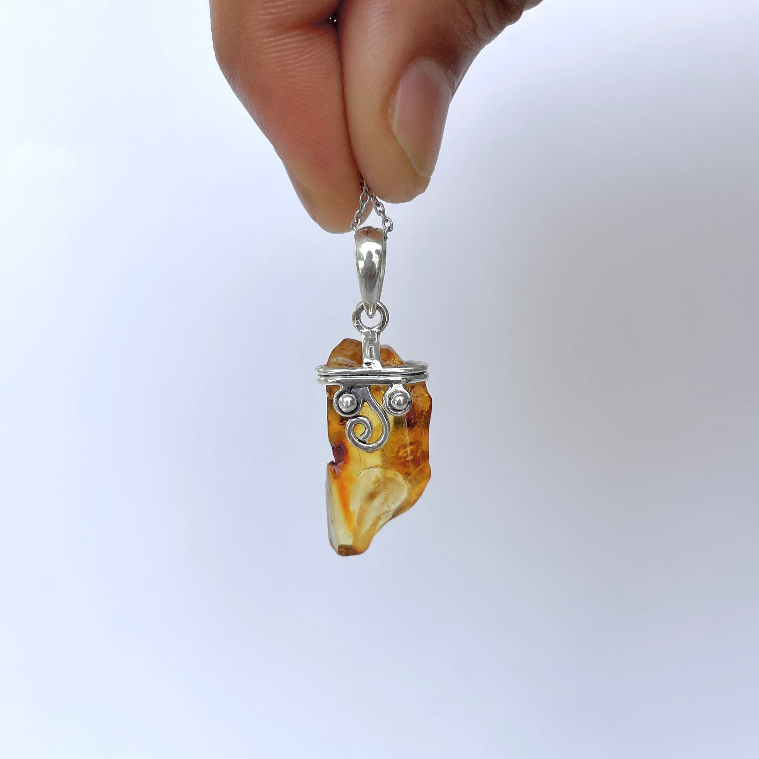 Amber Pendant-(AMB-P-65.)
