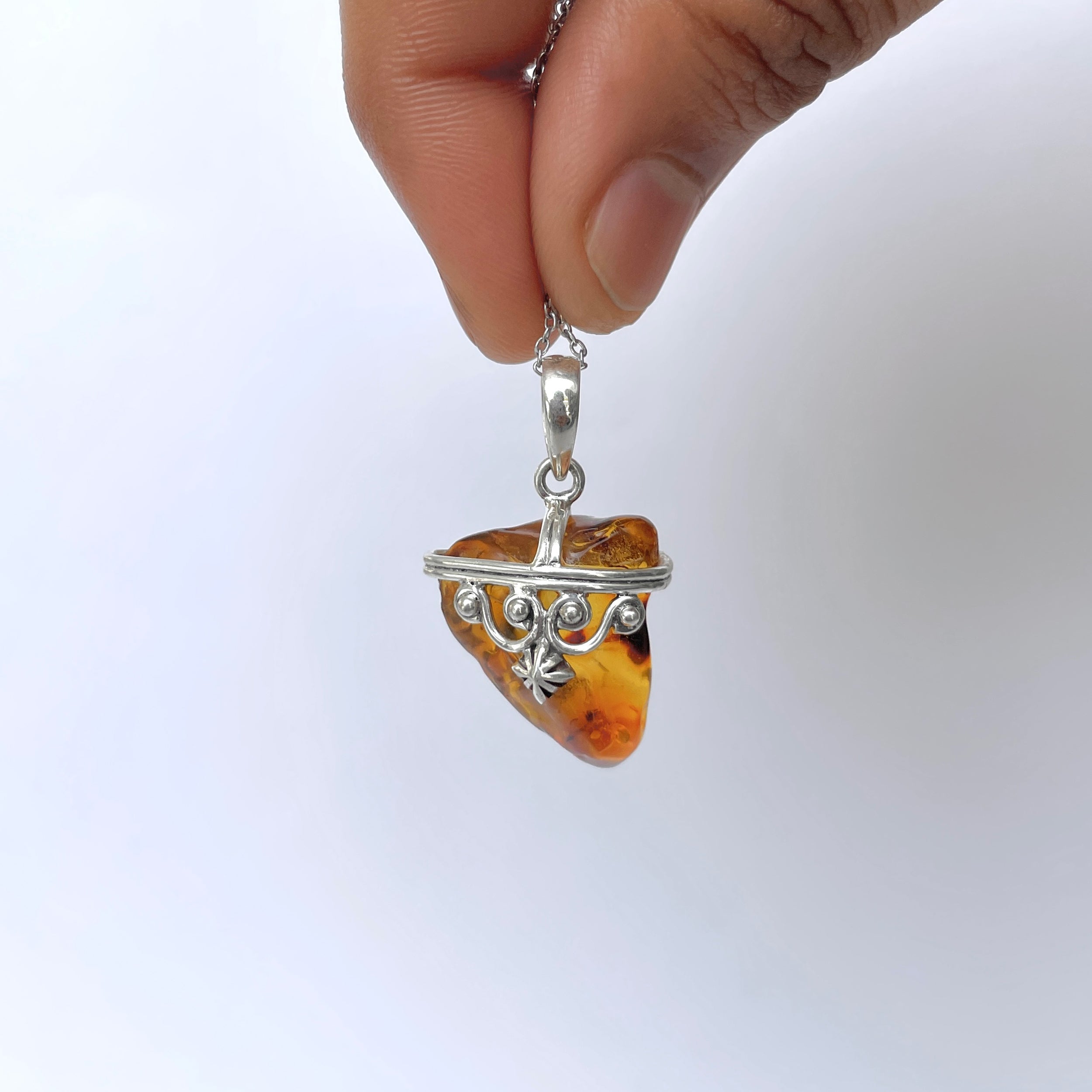 Amber Pendant-(AMB-P-69.)