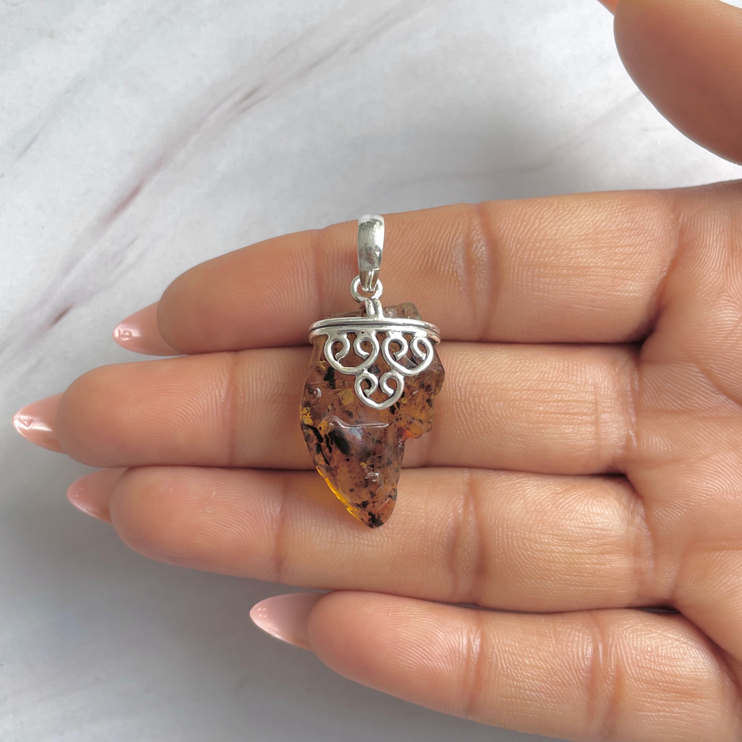 Amber Pendant-(AMB-P-70.)