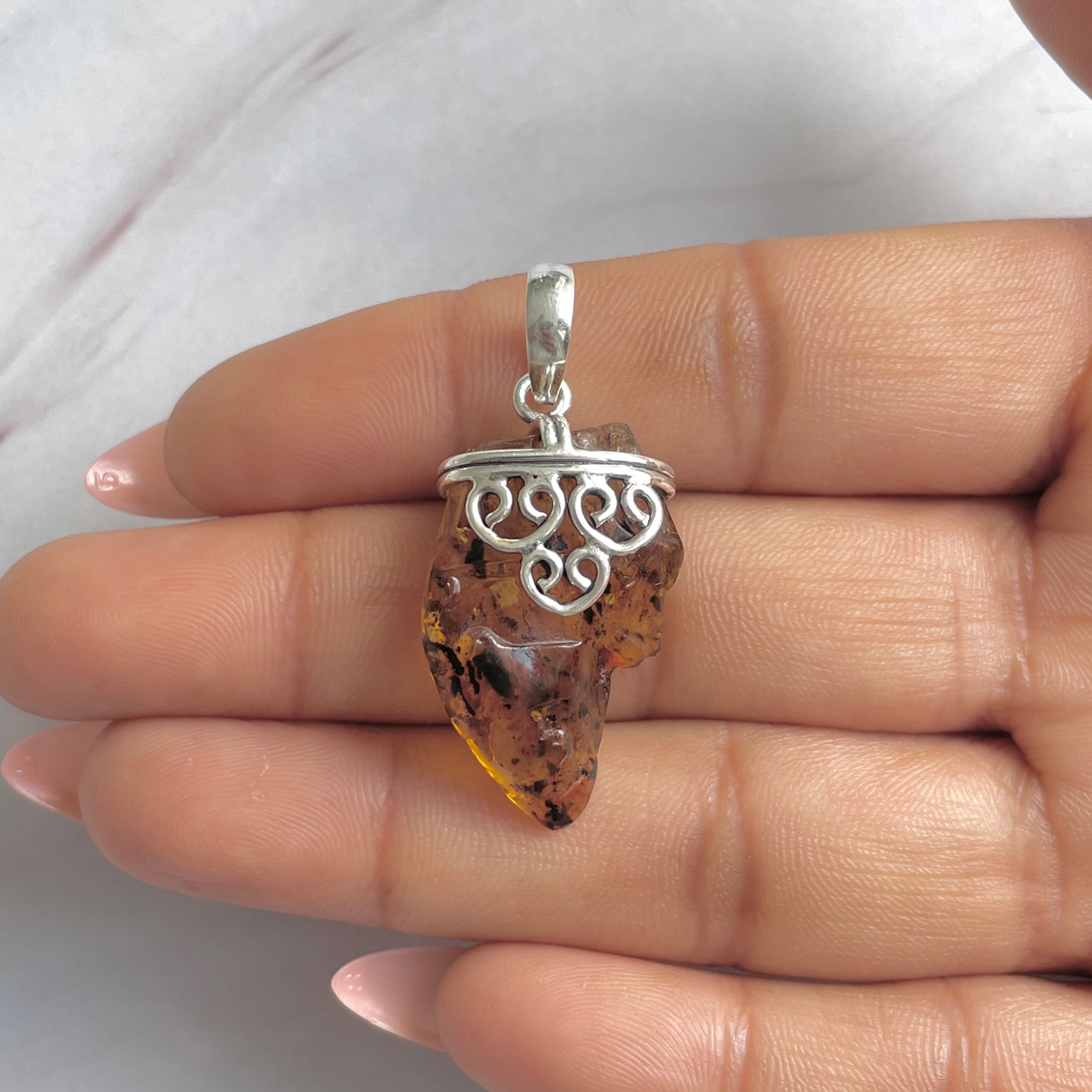 Amber Pendant-(AMB-P-70.)