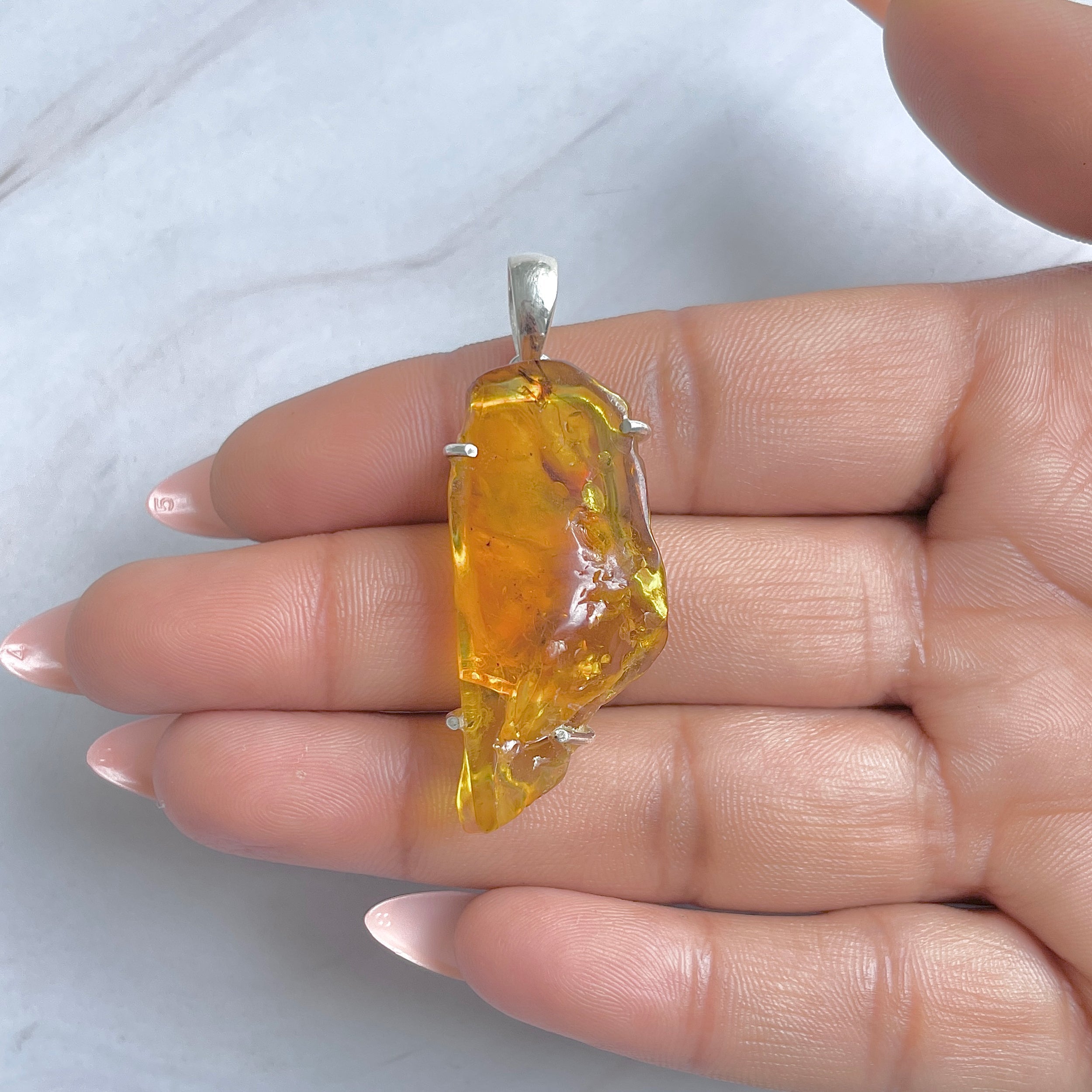 Amber Pendant-(AMB-P-76.)
