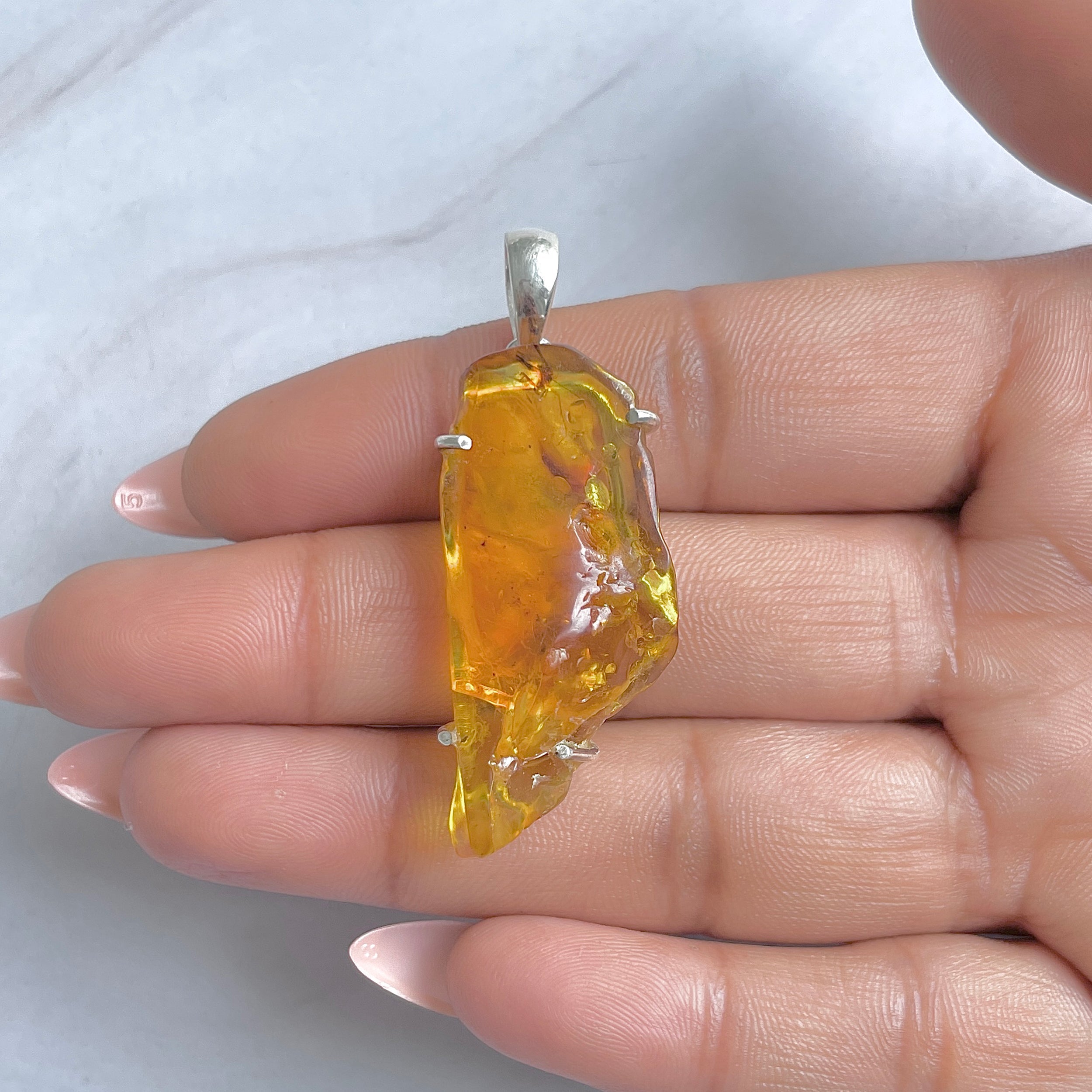 Amber Pendant-(AMB-P-76.)