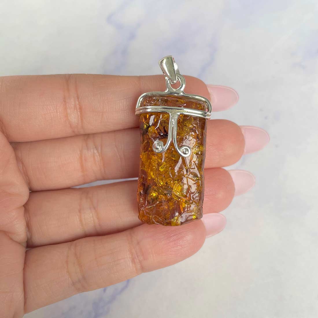 Amber Pendant-(AMB-P-8.)