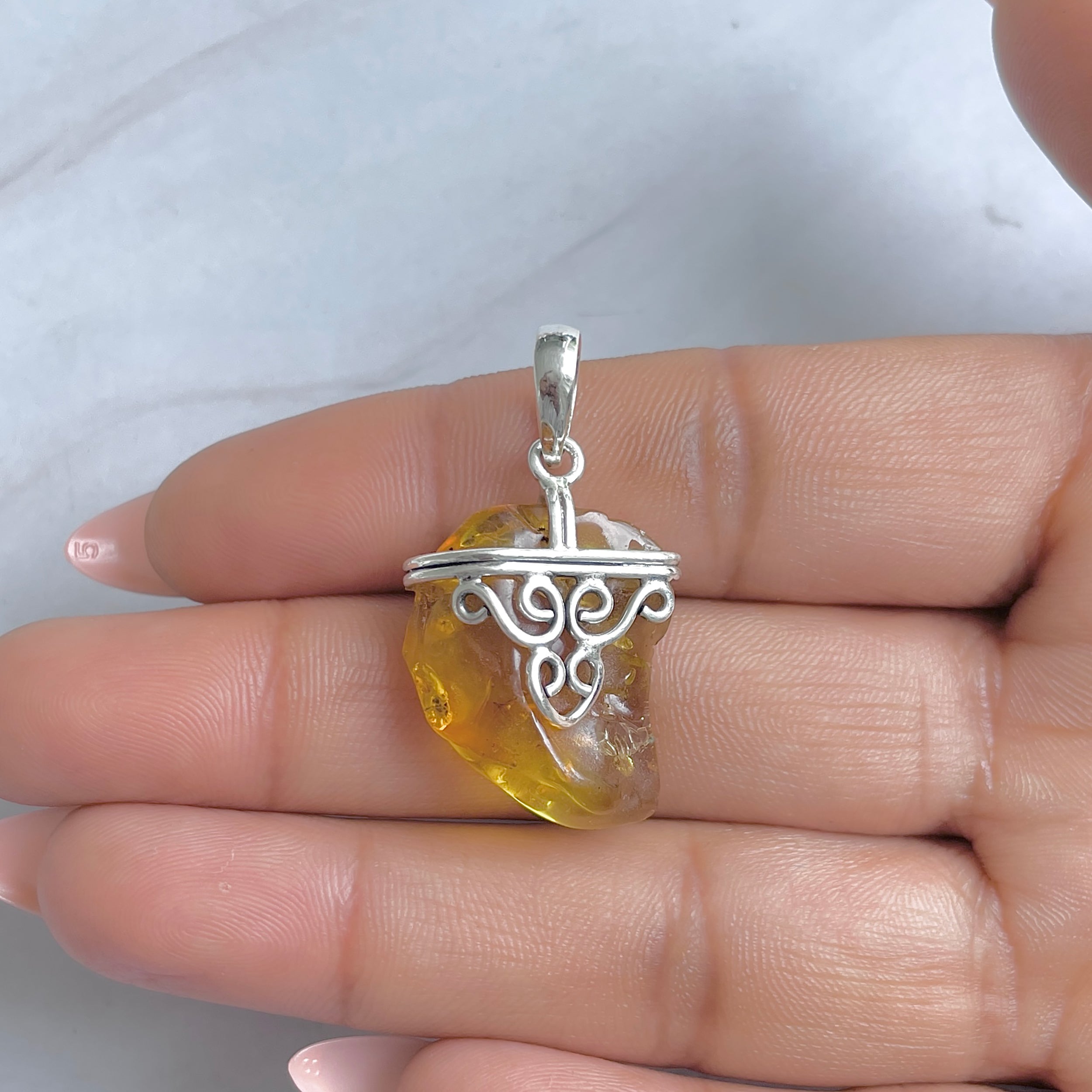 Amber Pendant-(AMB-P-80.)