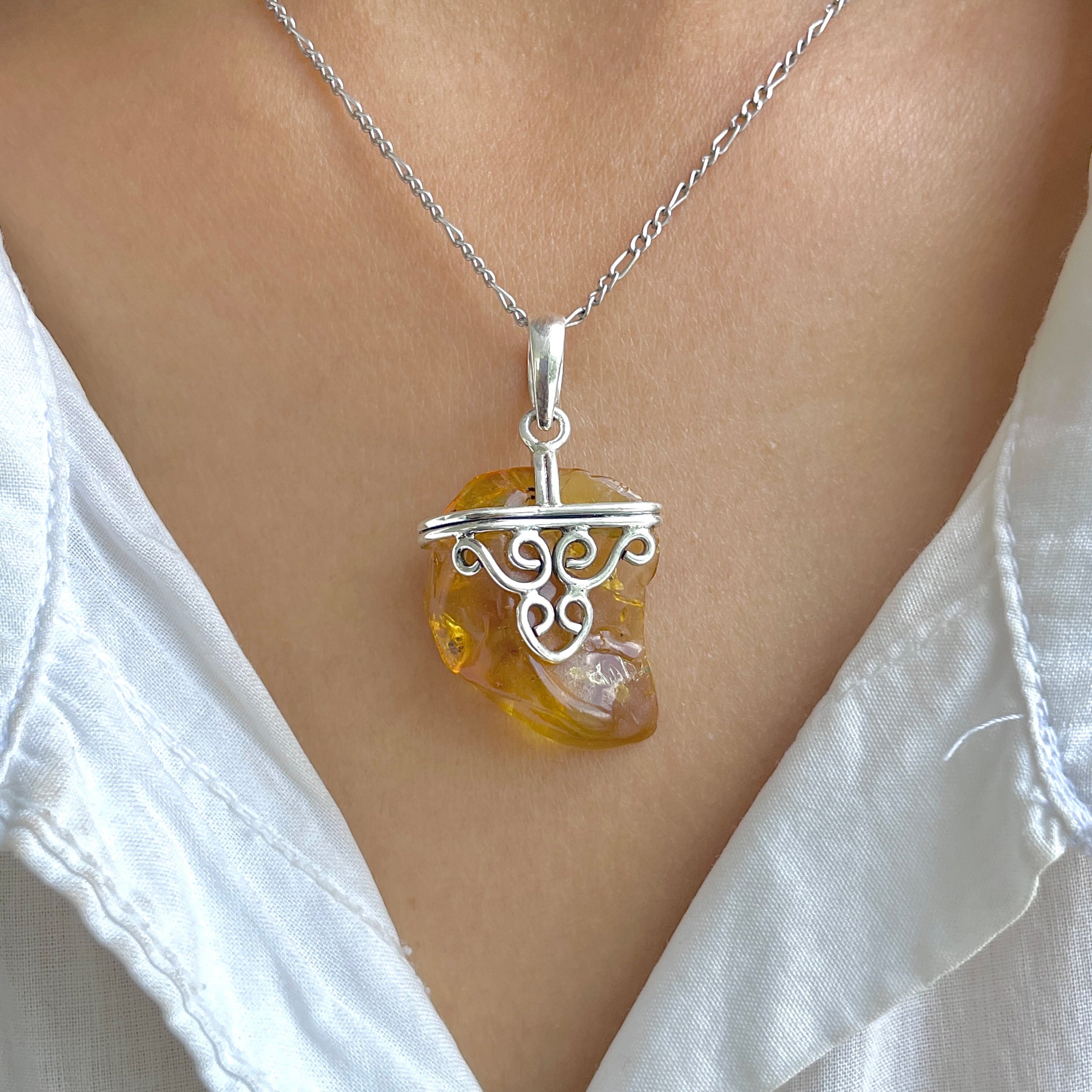 Amber Pendant-(AMB-P-80.)