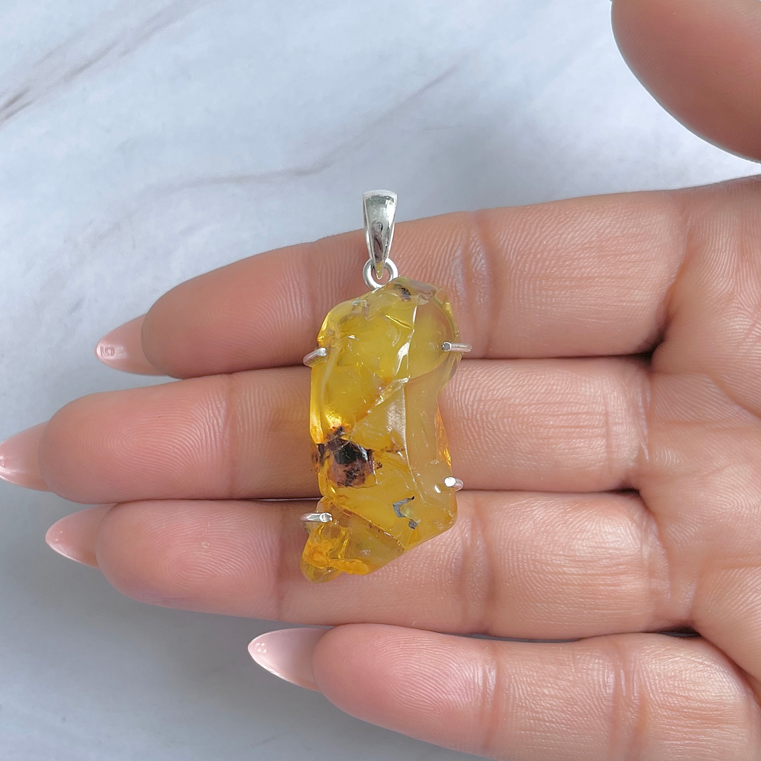 Amber Pendant-(AMB-P-85.)