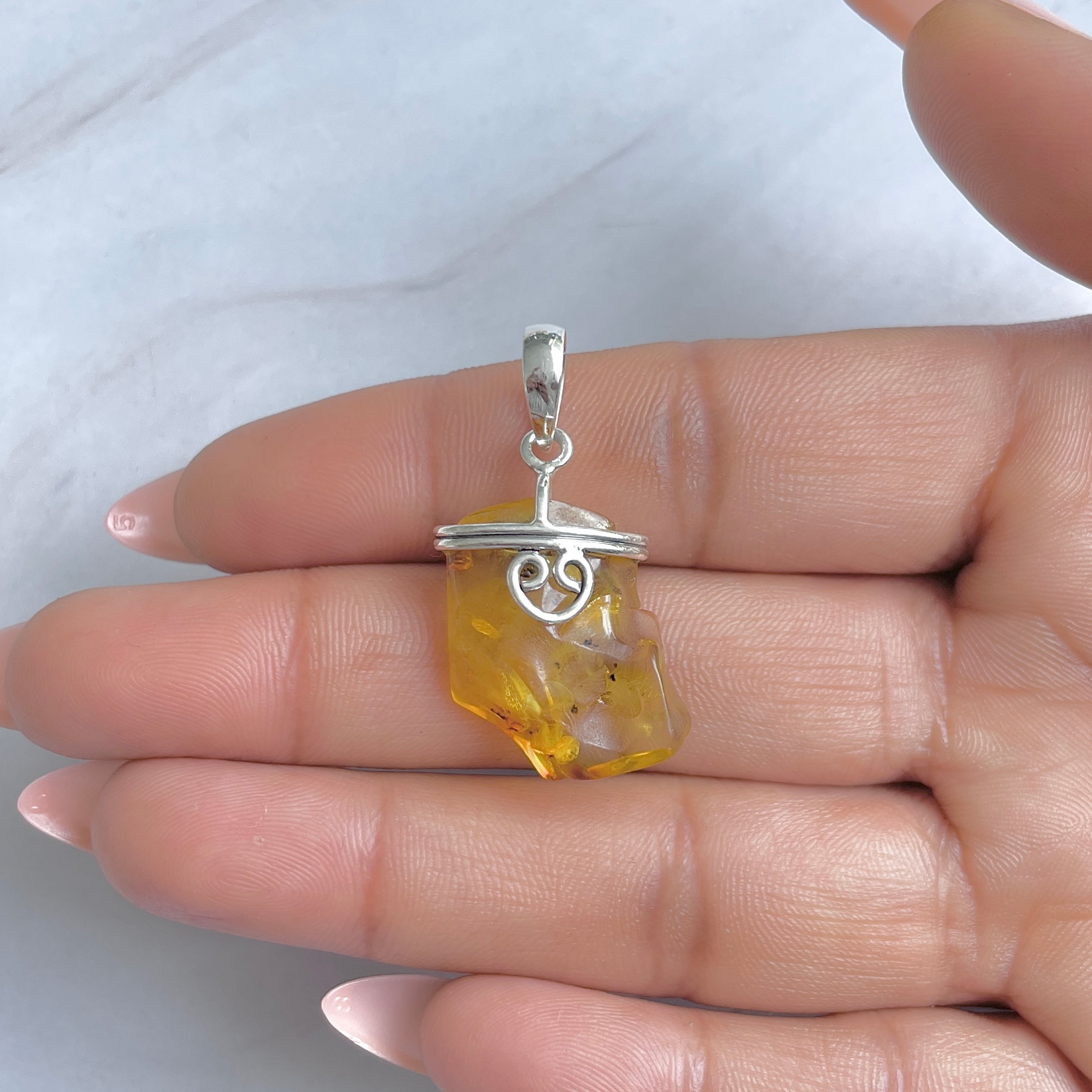 Amber Pendant-(AMB-P-86.)