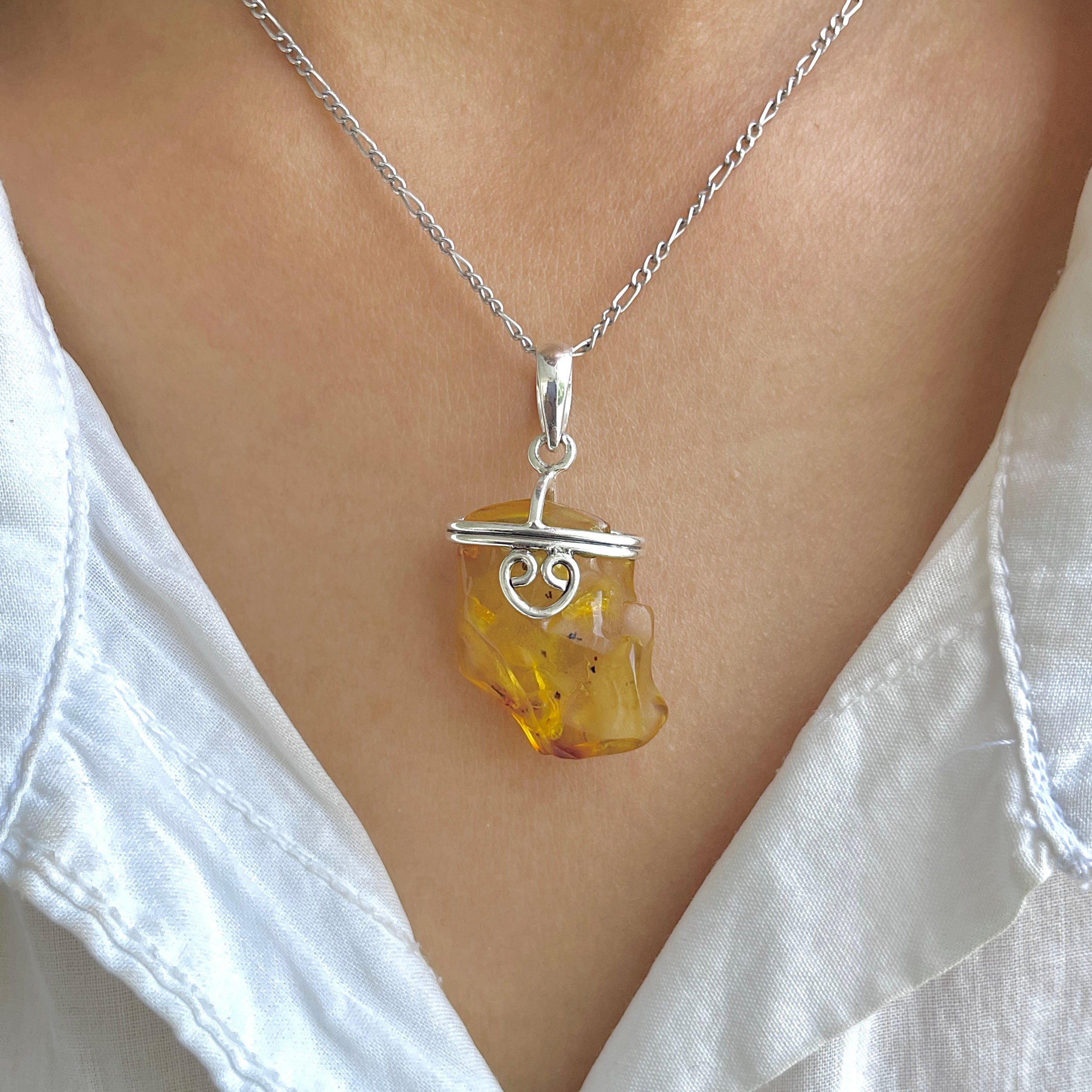 Amber Pendant-(AMB-P-86.)
