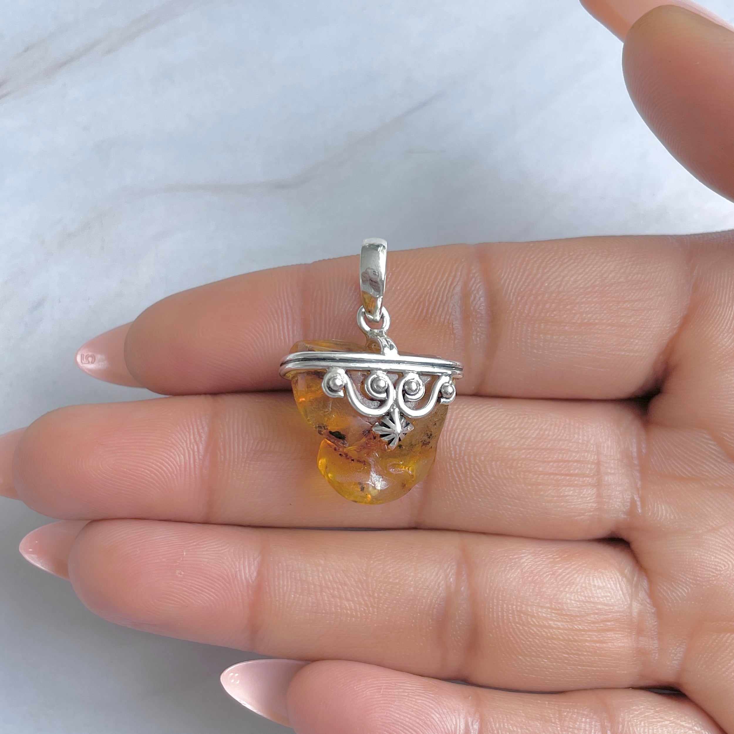 Amber Pendant-(AMB-P-87.)