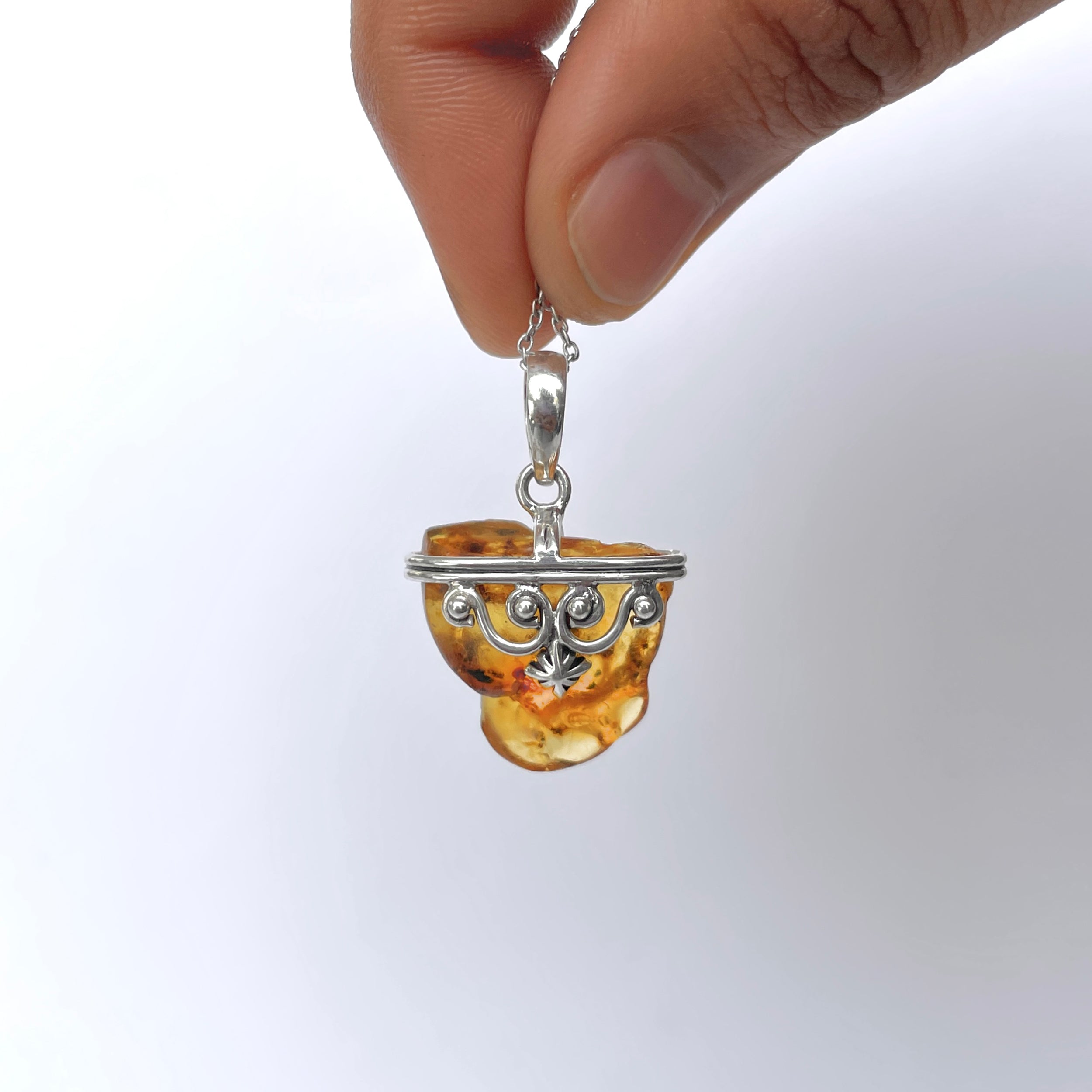 Amber Pendant-(AMB-P-87.)