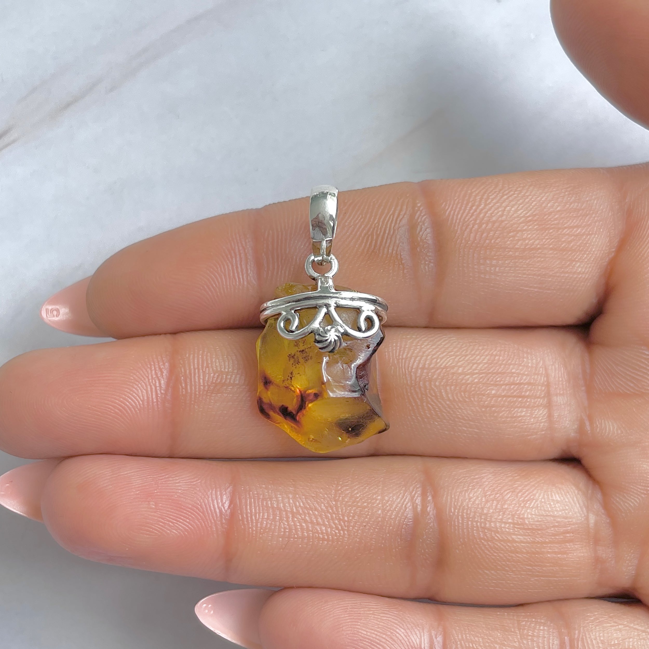 Amber Pendant-(AMB-P-92.)