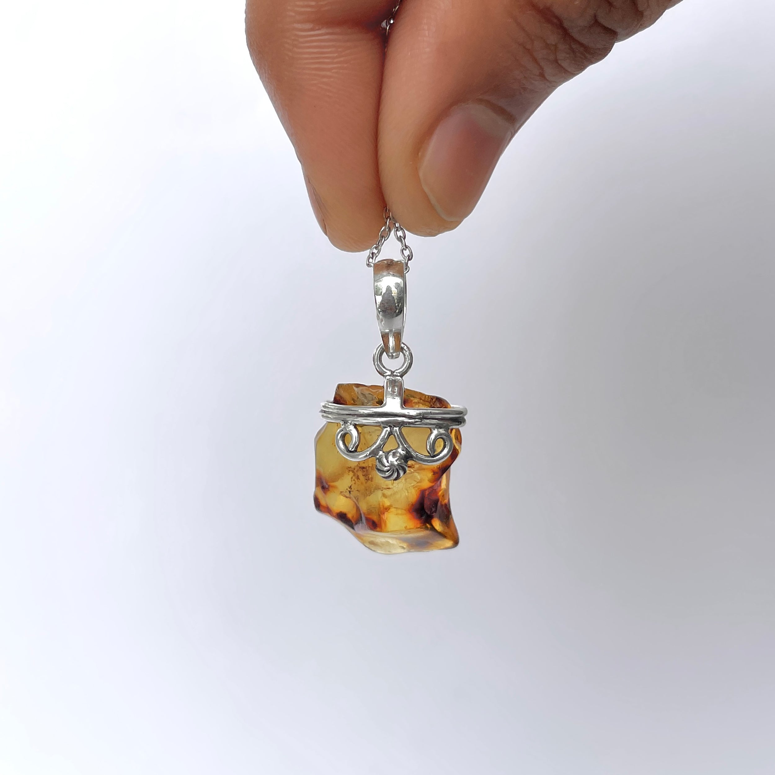 Amber Pendant-(AMB-P-92.)
