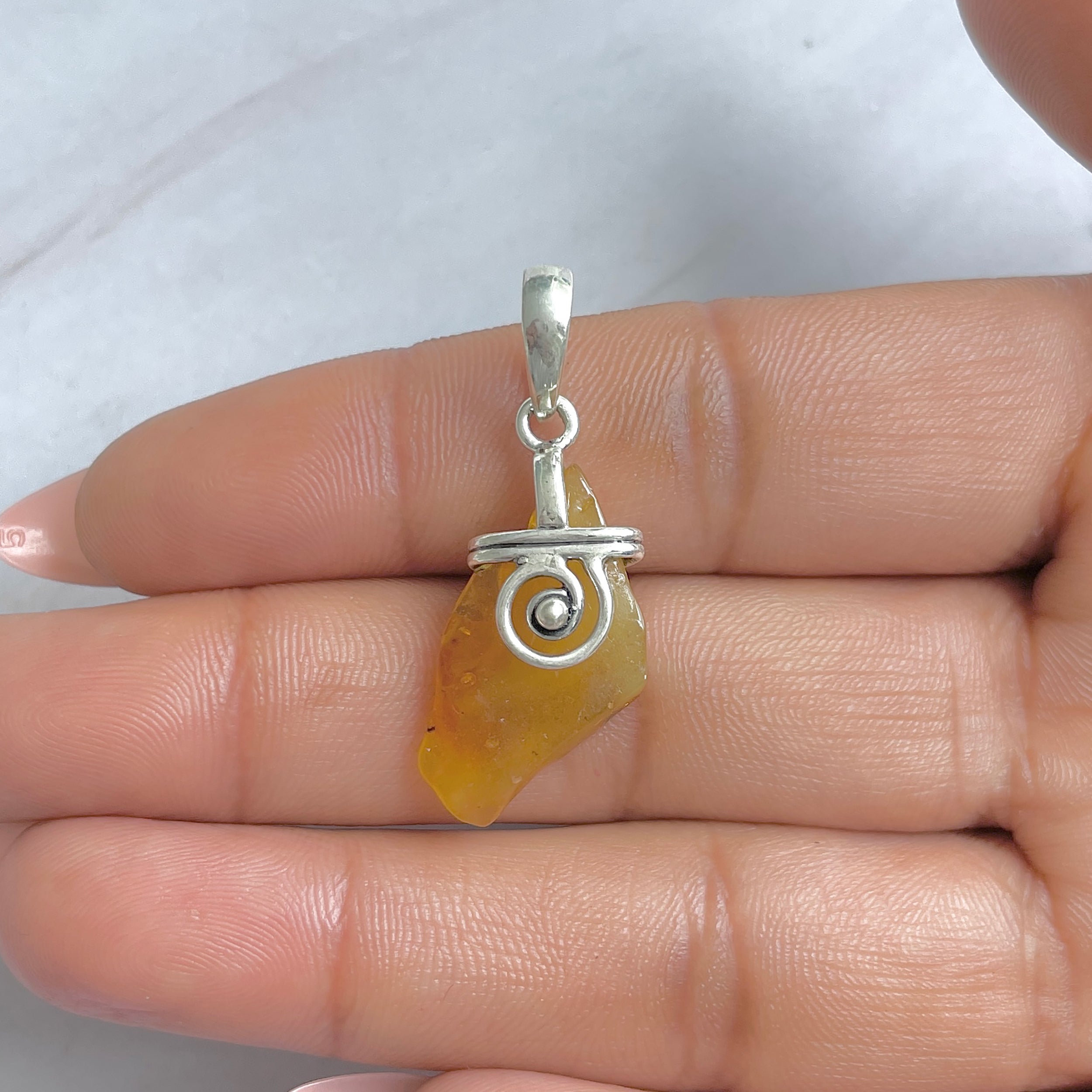 Amber Pendant-(AMB-P-93.)
