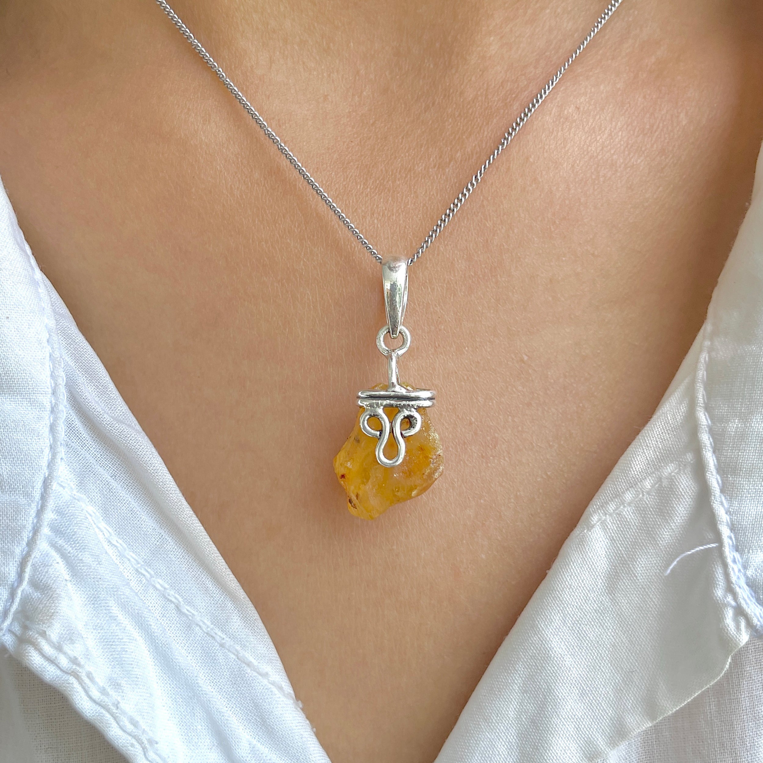 Amber Pendant-(AMB-P-95.)