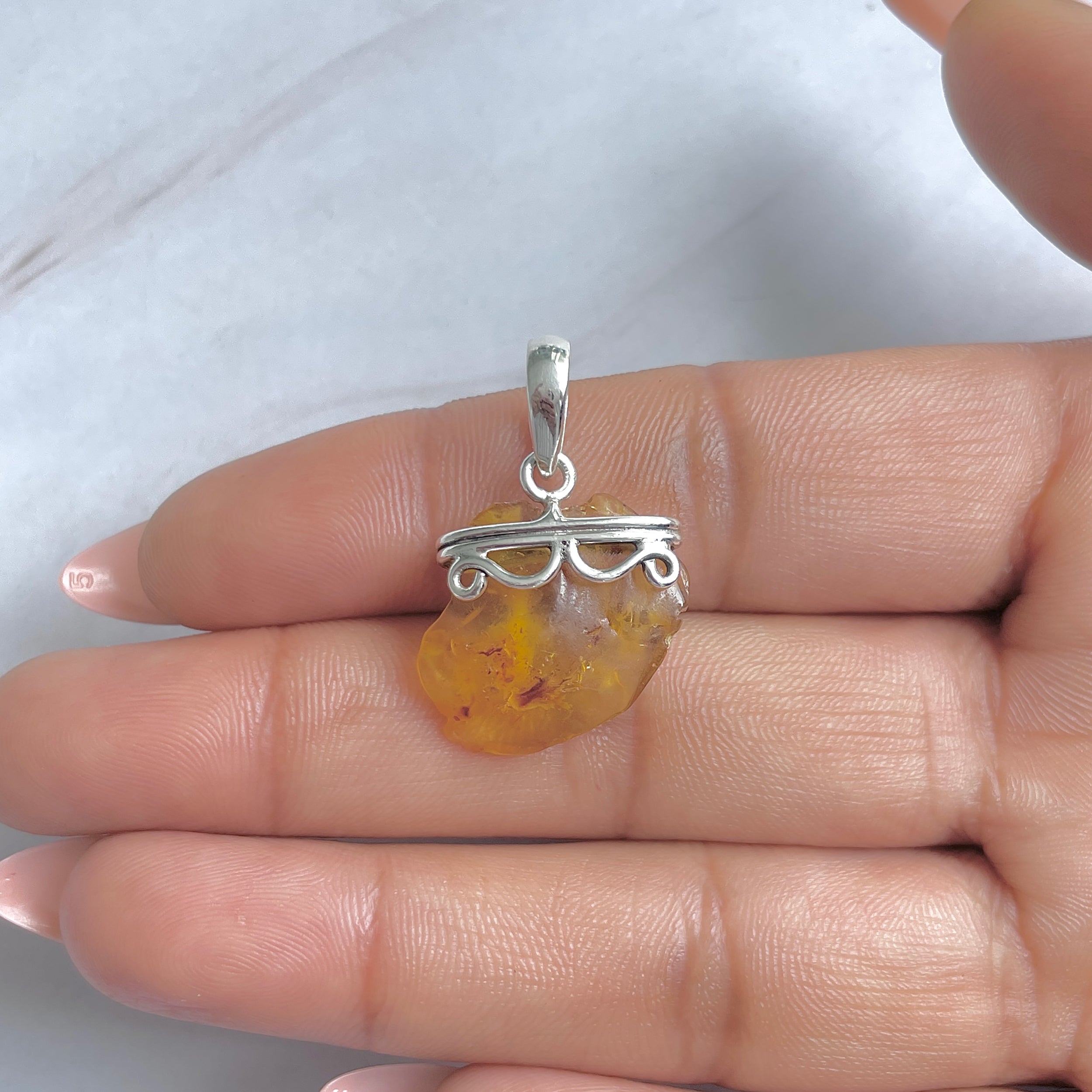 Amber Pendant-(AMB-P-97.)