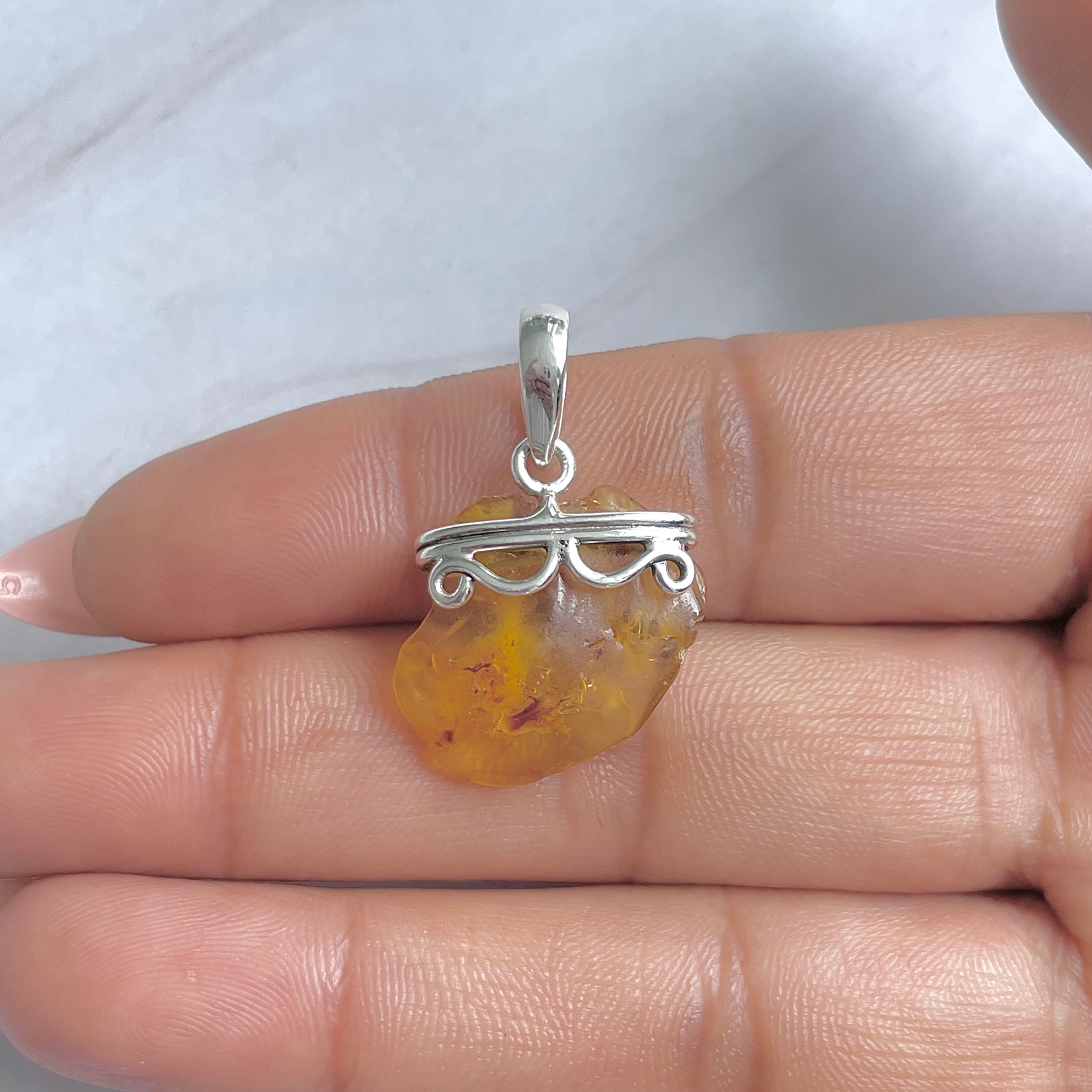 Amber Pendant-(AMB-P-97.)