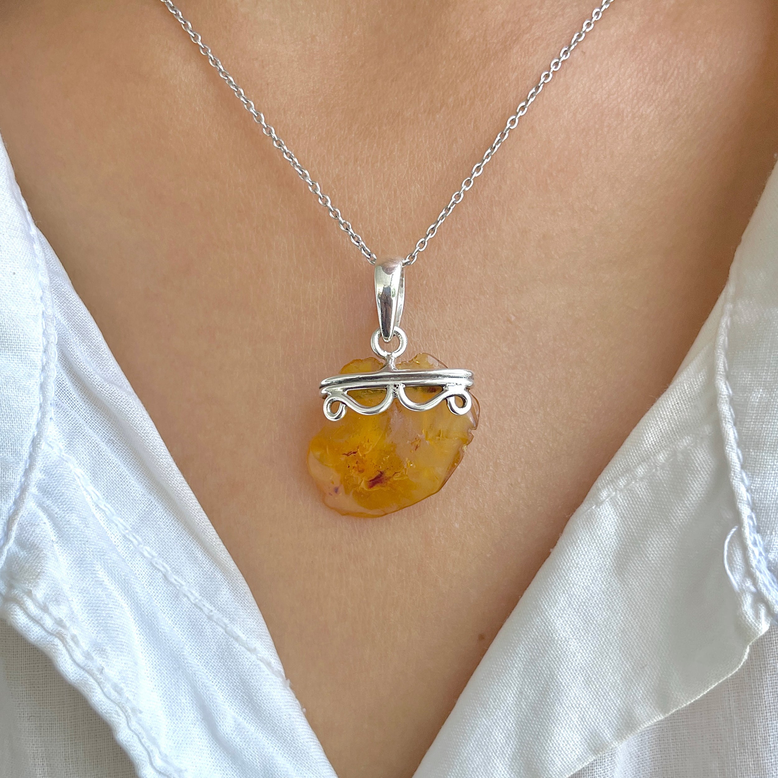 Amber Pendant-(AMB-P-97.)