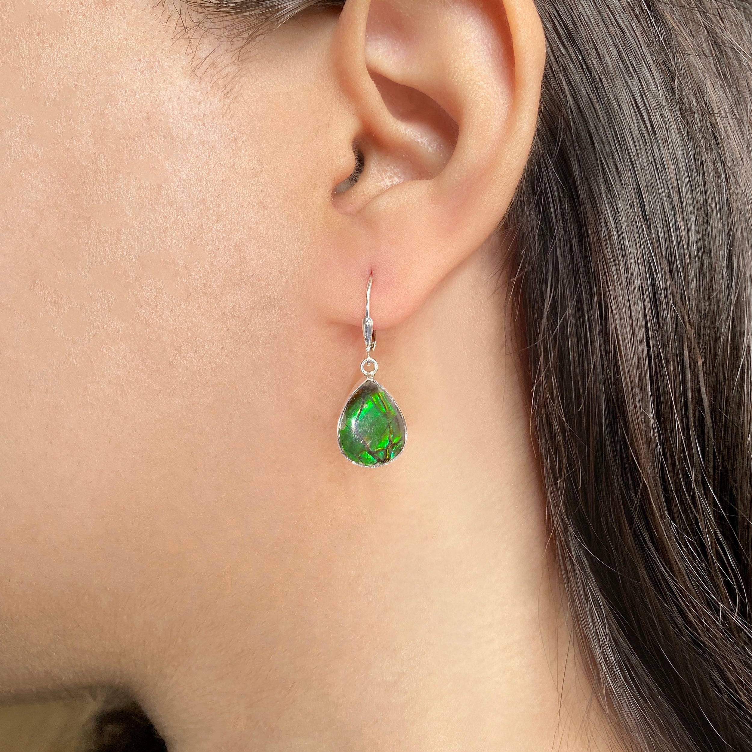 Ammolite Earring-(AML-E-32.)
