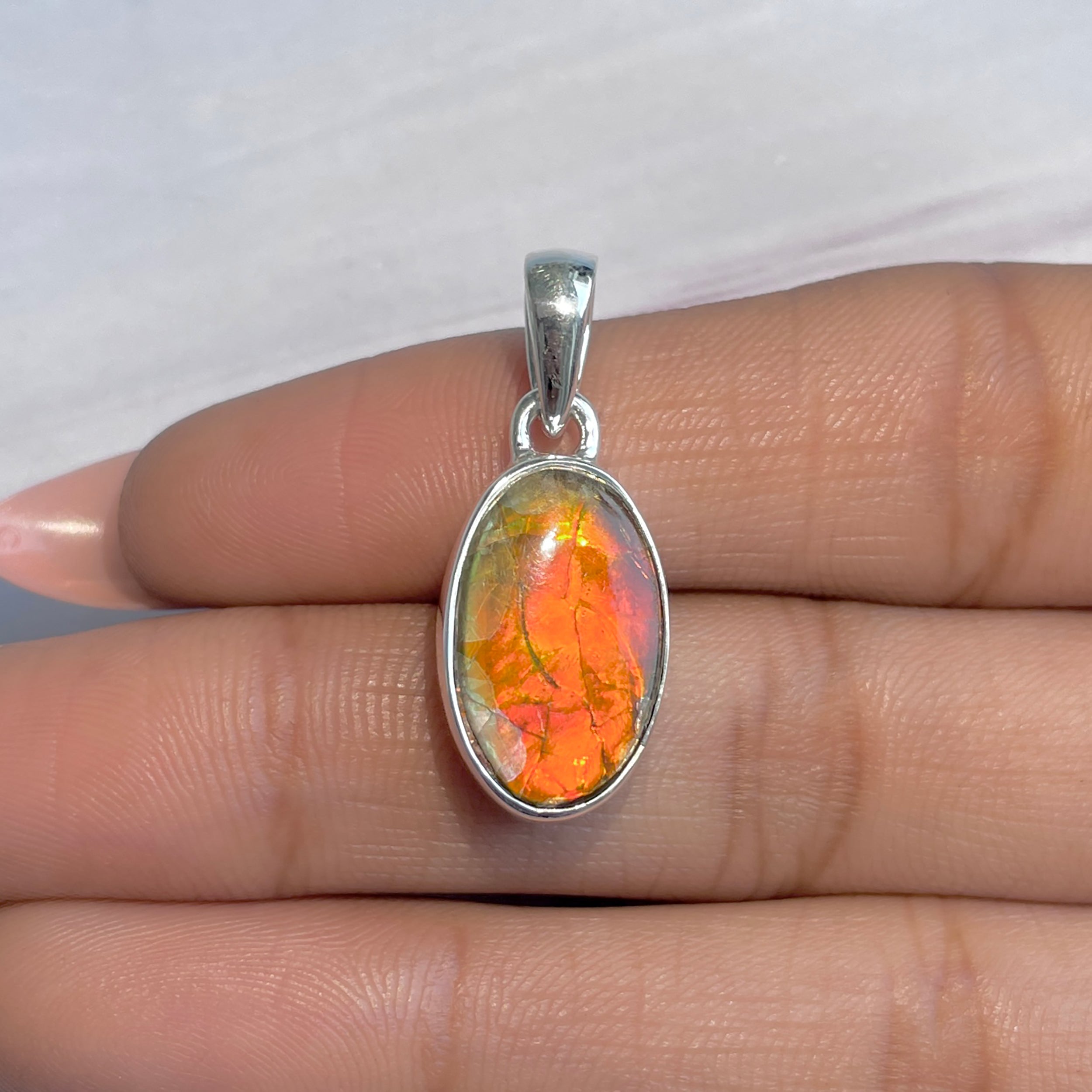 Ammolite Pendant-(AML-P-293.)