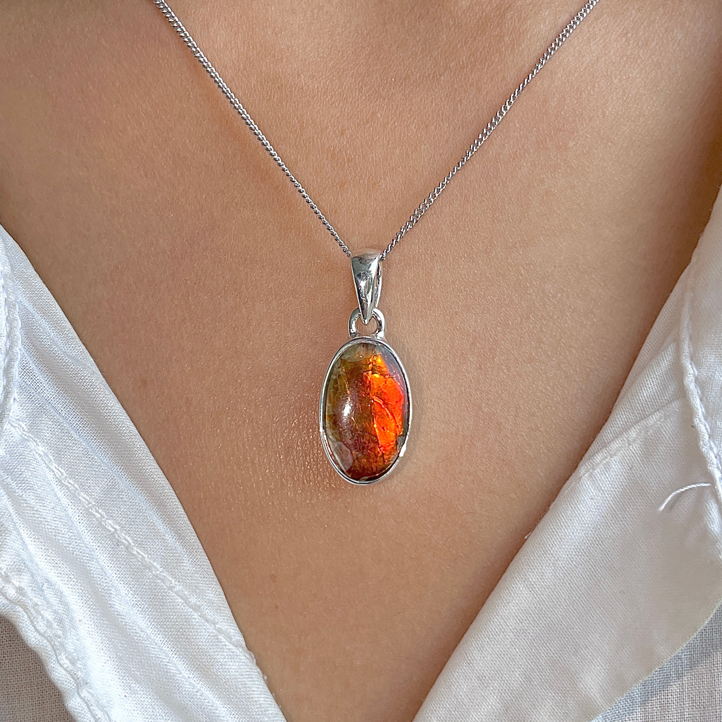 Ammolite Pendant-(AML-P-293.)