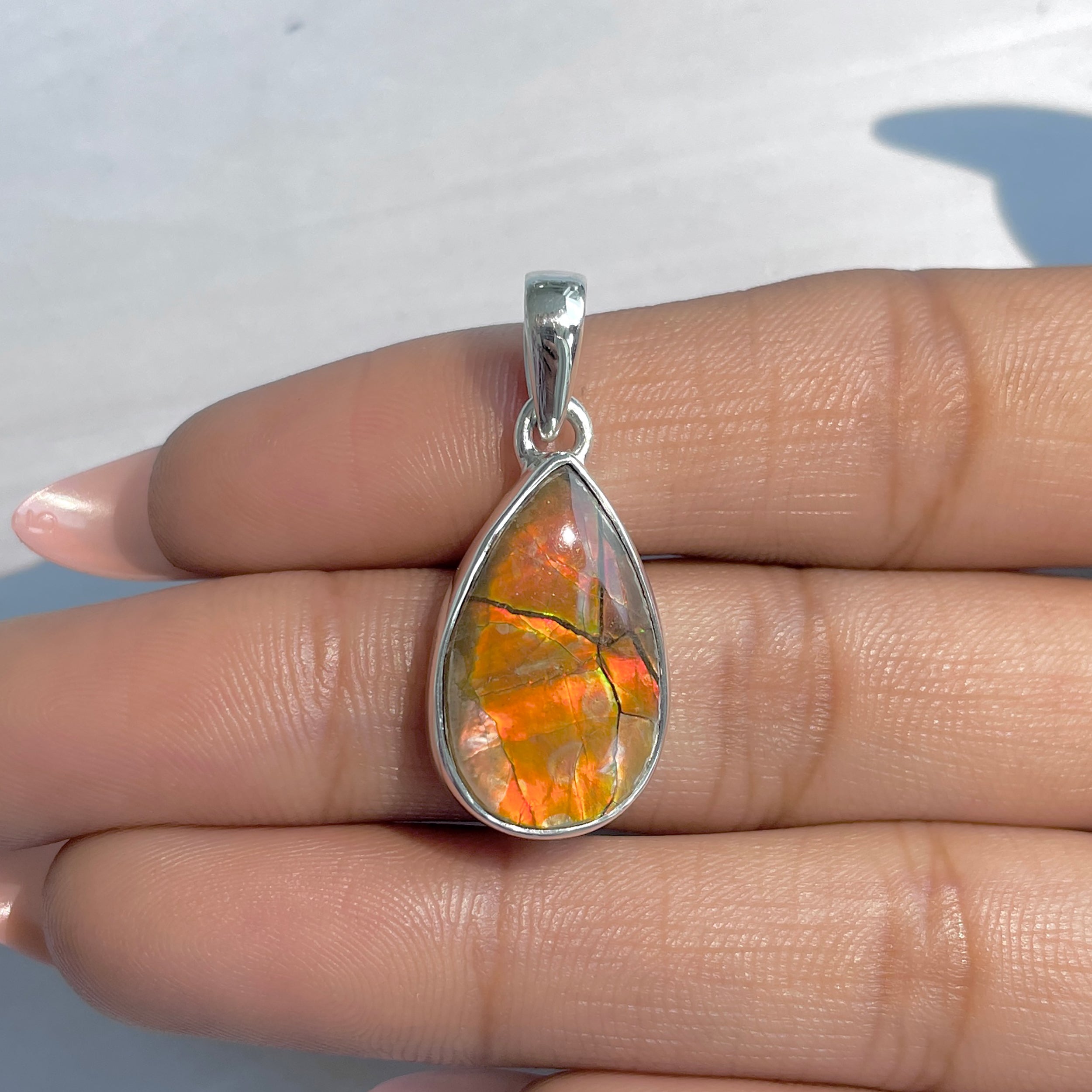 Ammolite Pendant-(AML-P-294.)