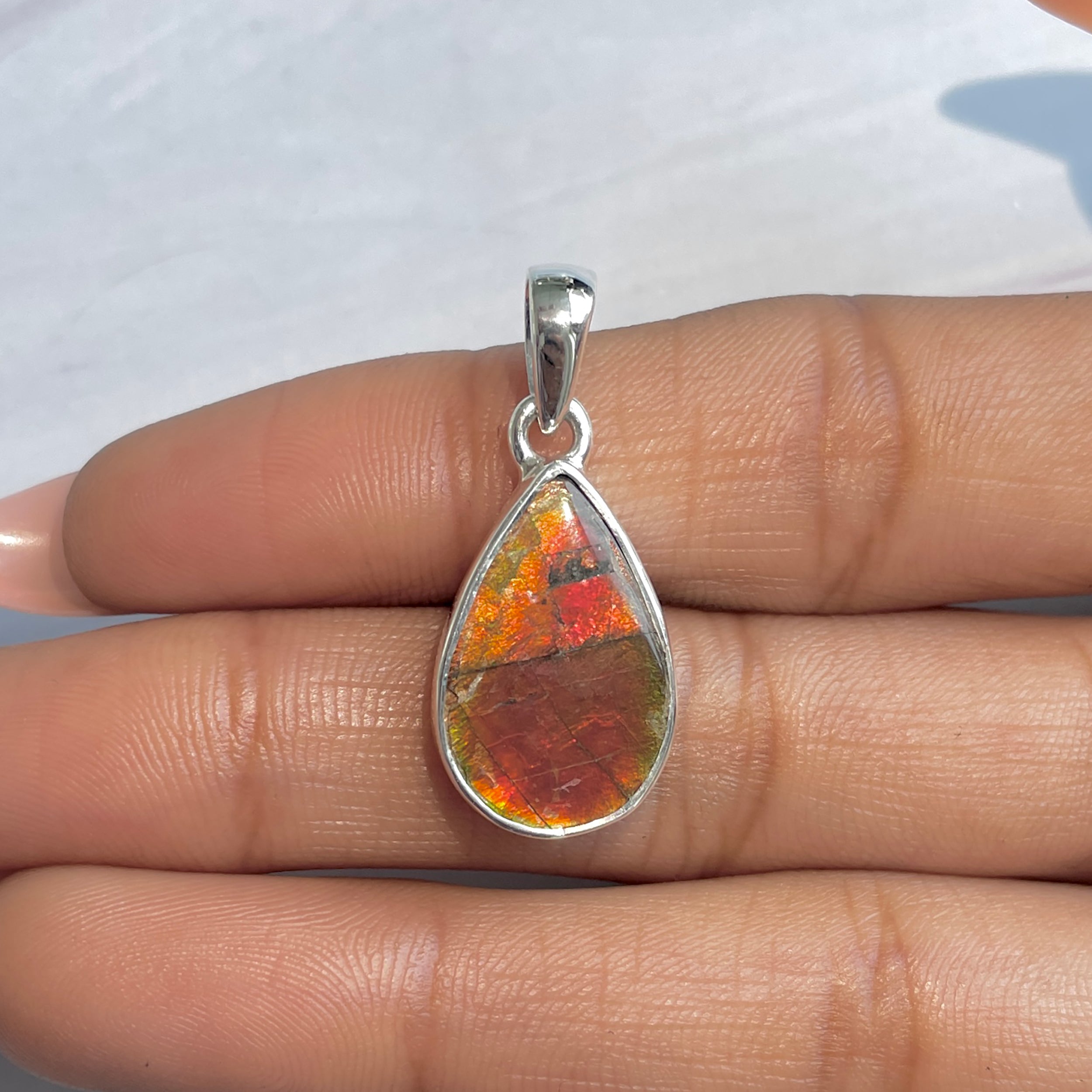 Ammolite Pendant-(AML-P-295.)