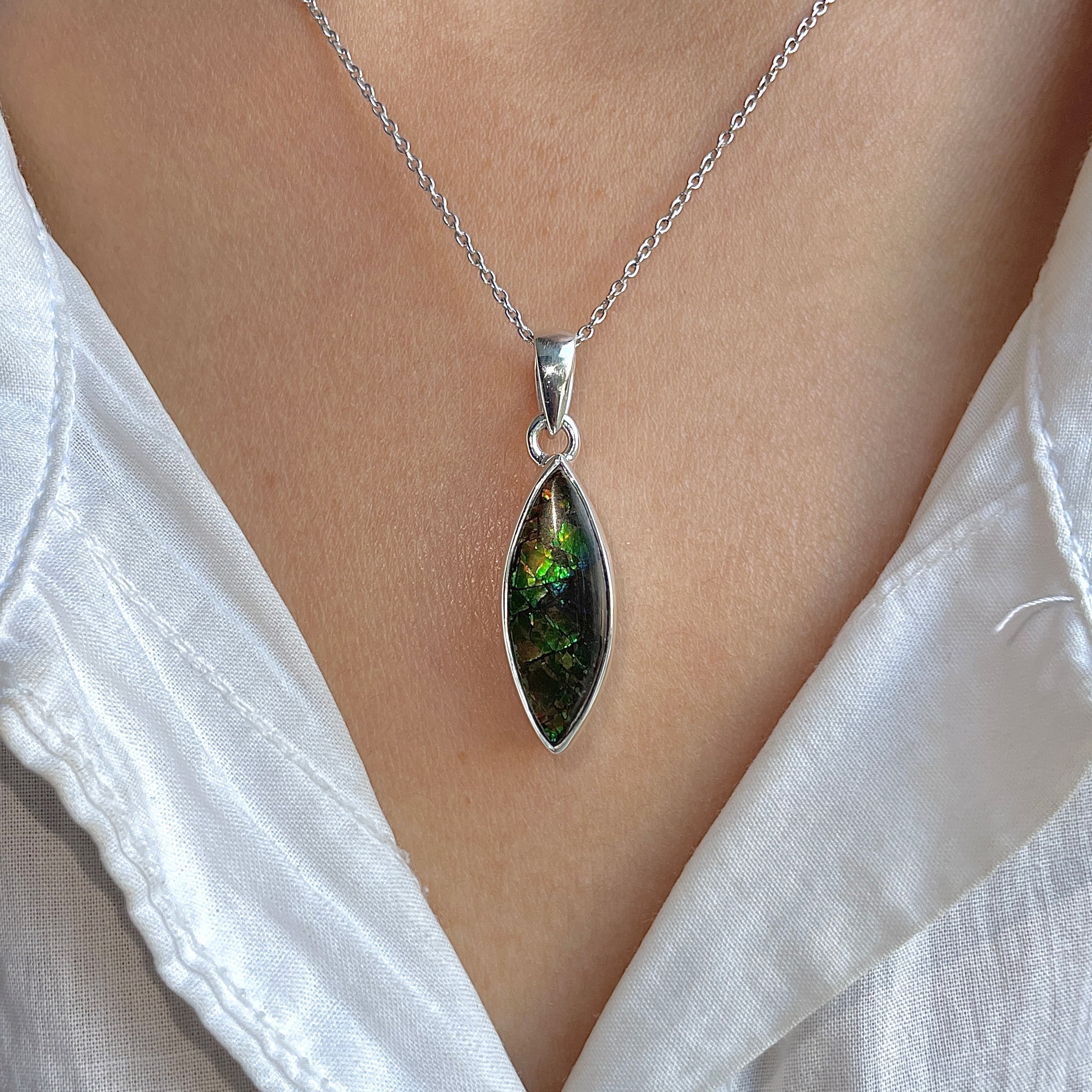 Ammolite Pendant-(AML-P-303.)