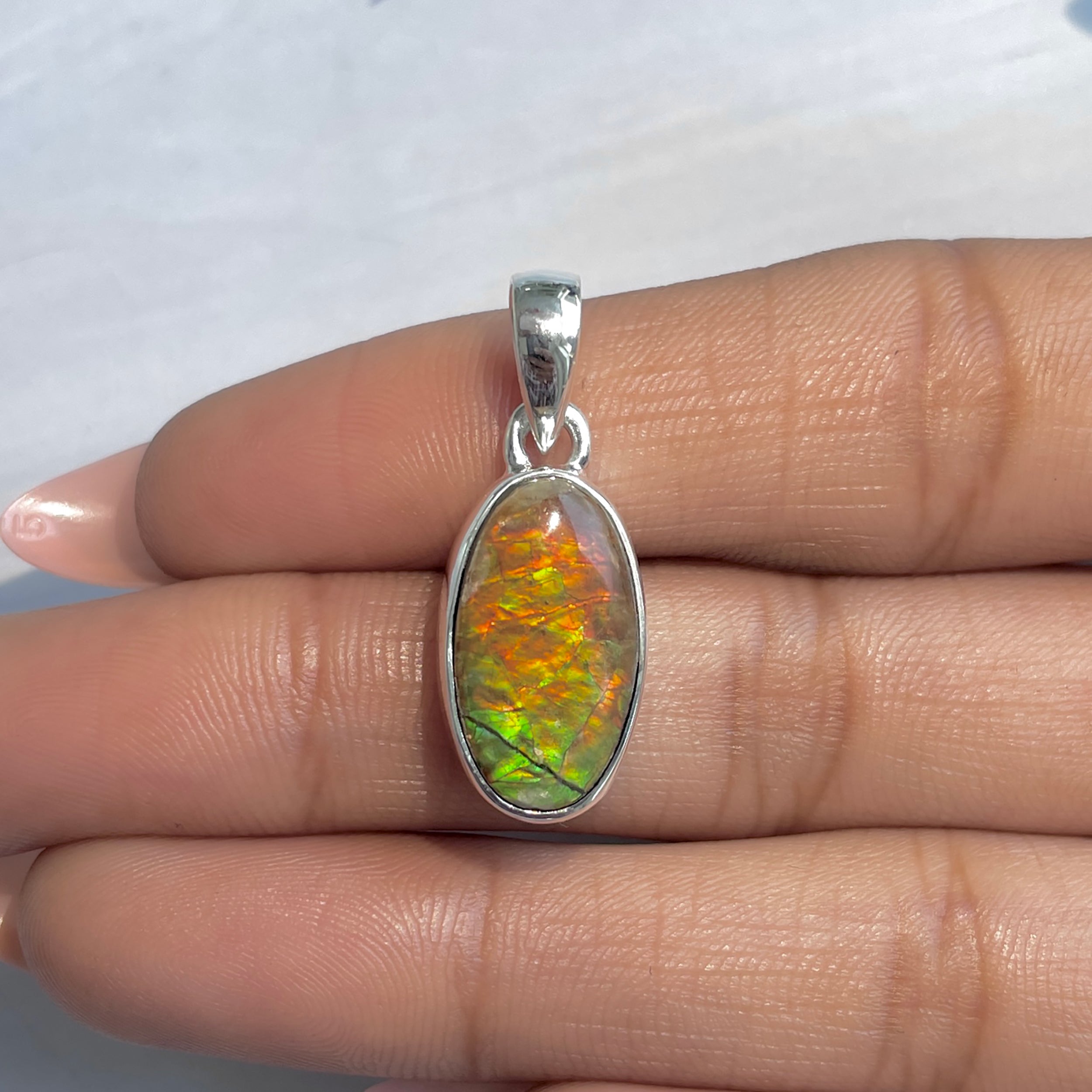 Ammolite Pendant-(AML-P-306.)