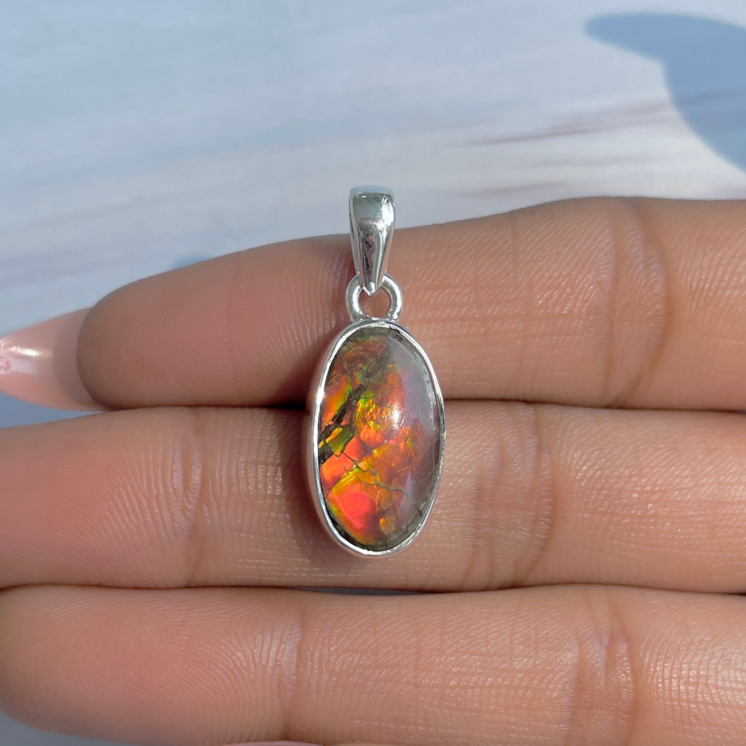 Ammolite Pendant-(AML-P-309.)