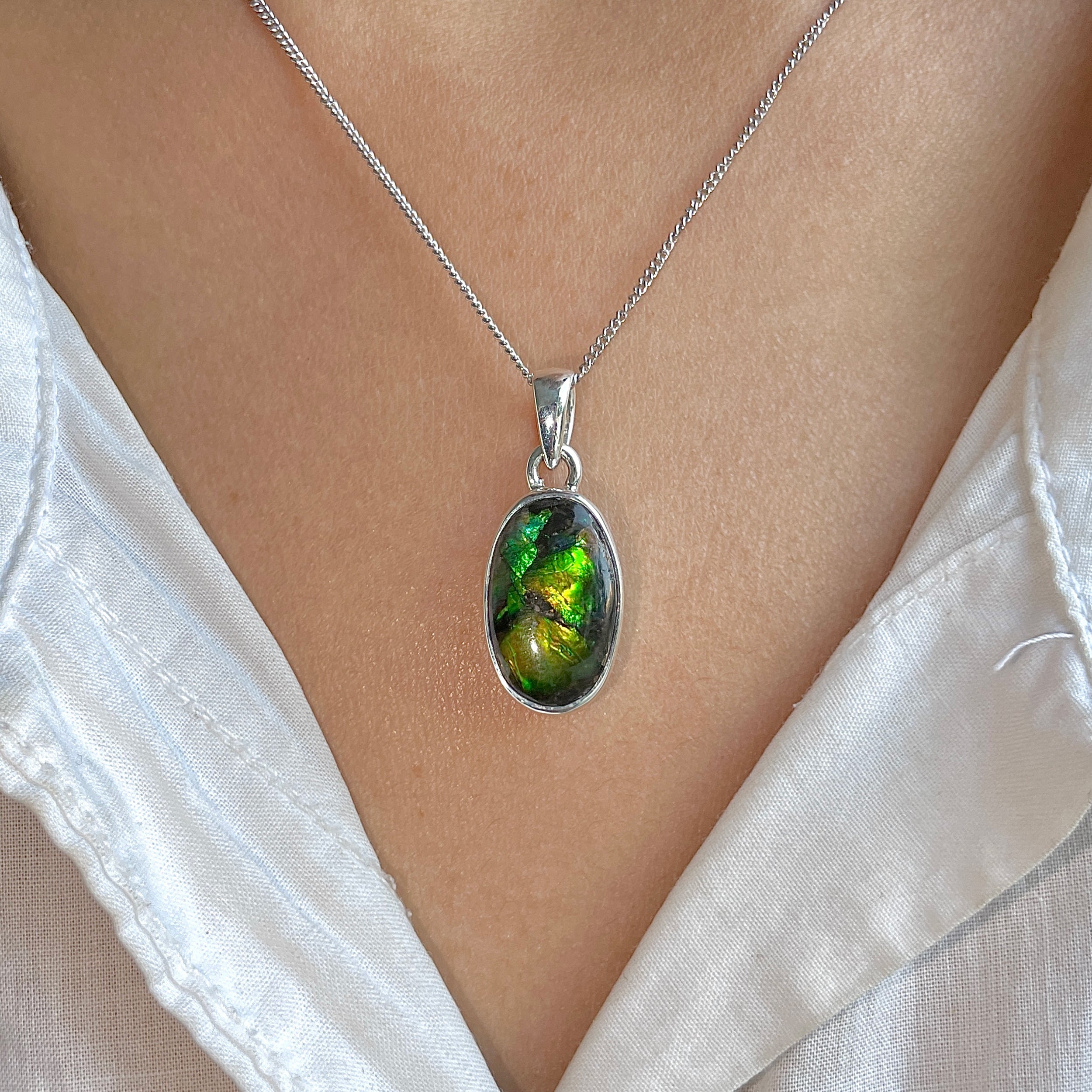 Ammolite Pendant-(AML-P-319.)