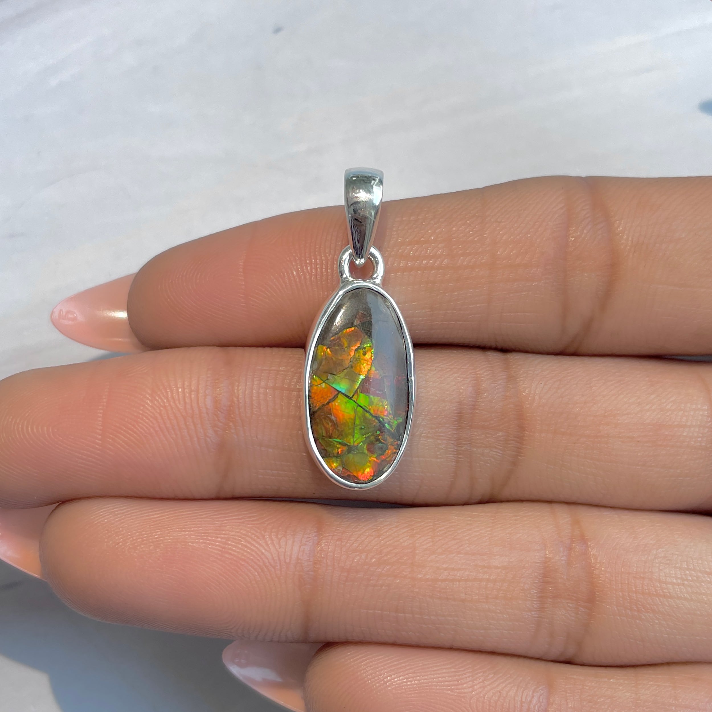 Ammolite Pendant-(AML-P-320.)