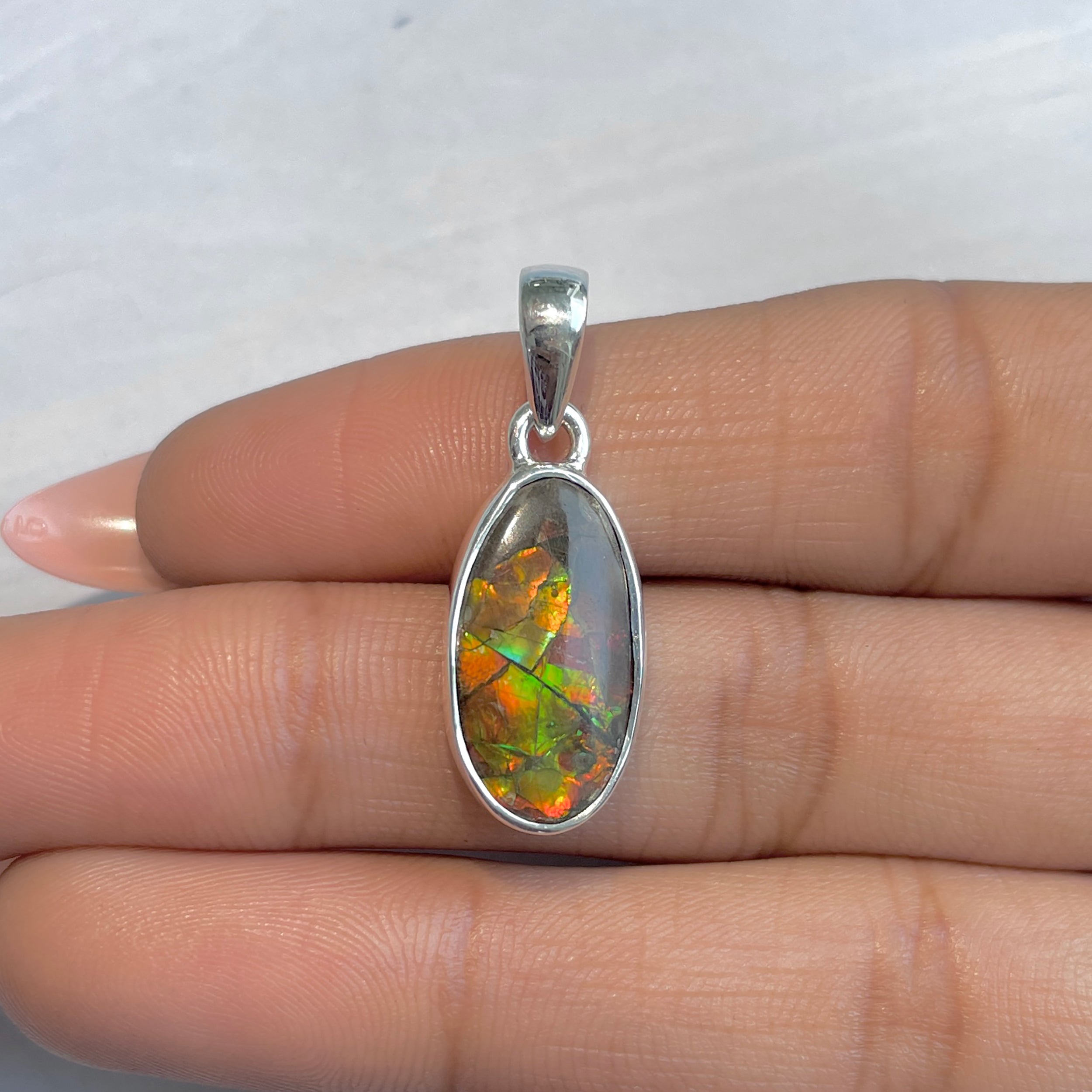 Ammolite Pendant-(AML-P-320.)